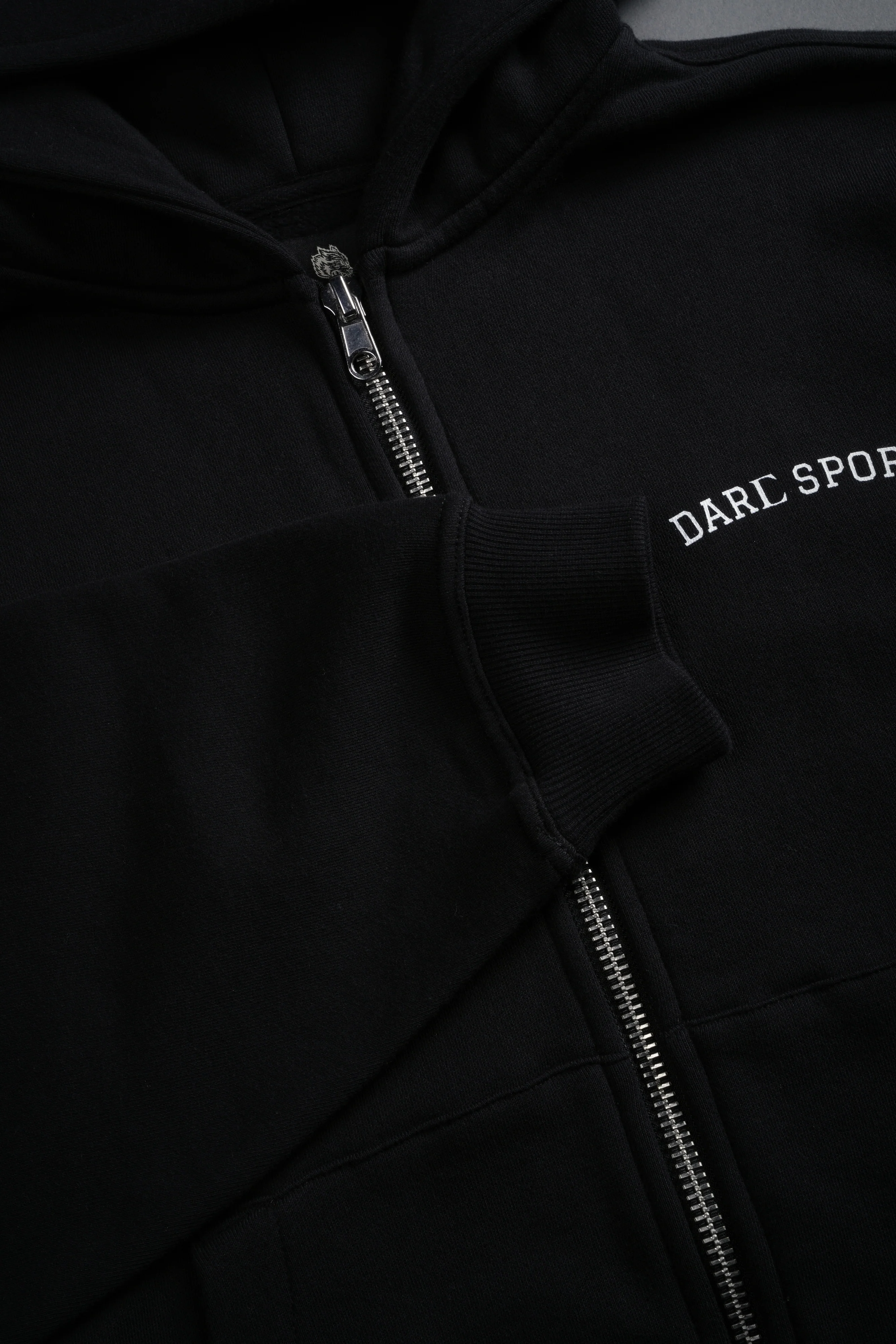 Inner Wolf Vex Double Zip Hoodie in Black - Image 8