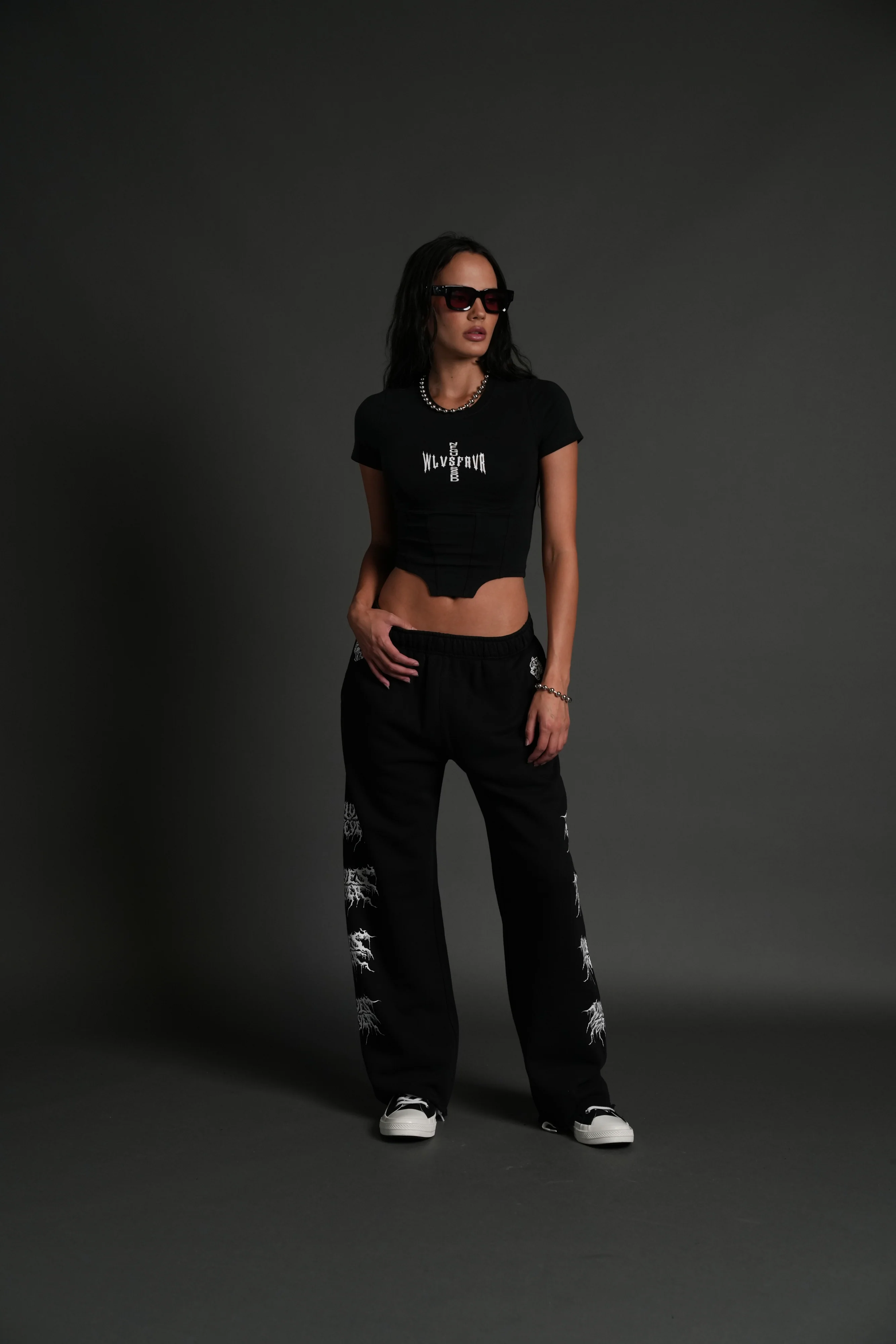 Iron Code Salem Corset Tee in Black - Image 5