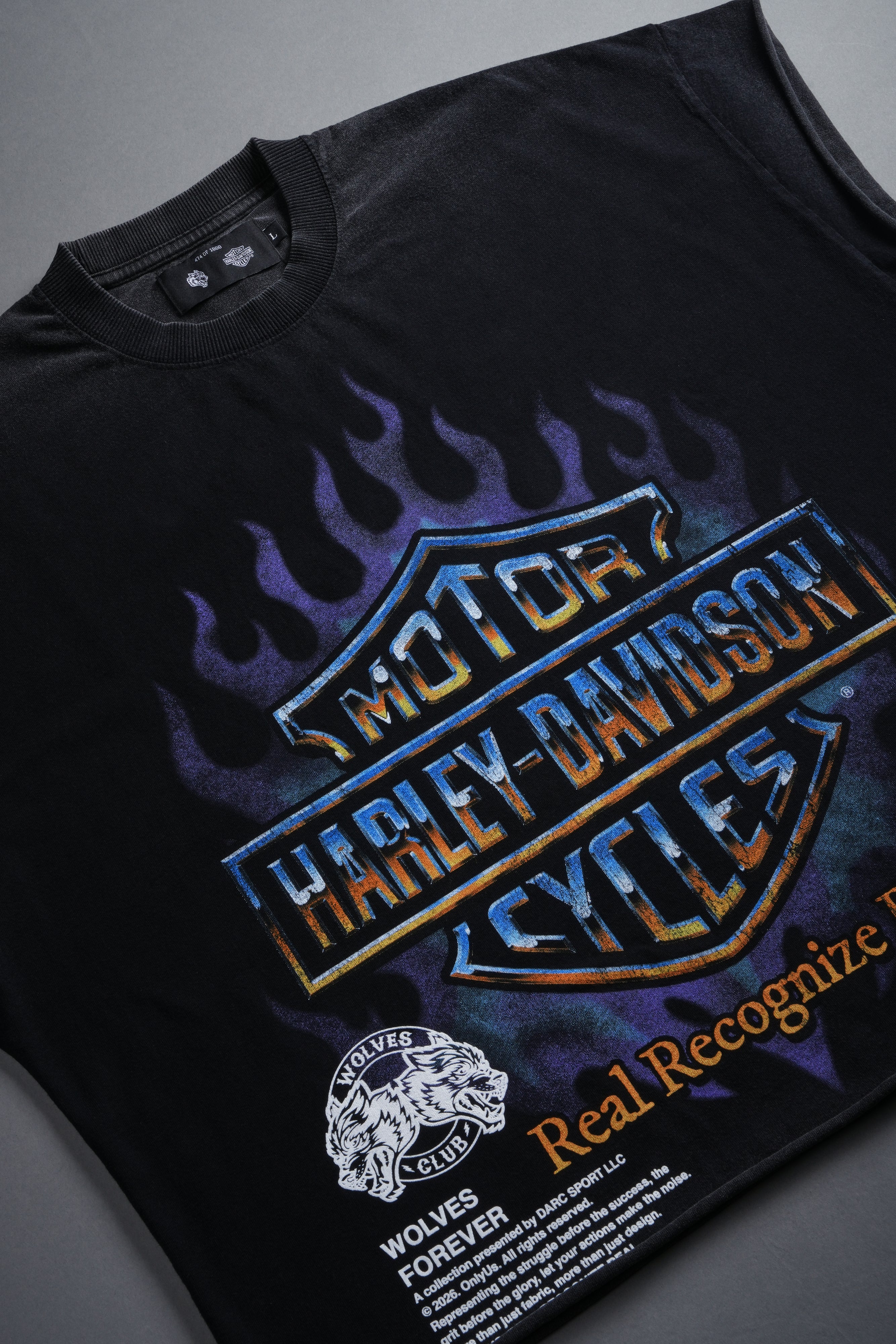 Iron Fire Grunge Cut-Off Tee in Black - Image 6