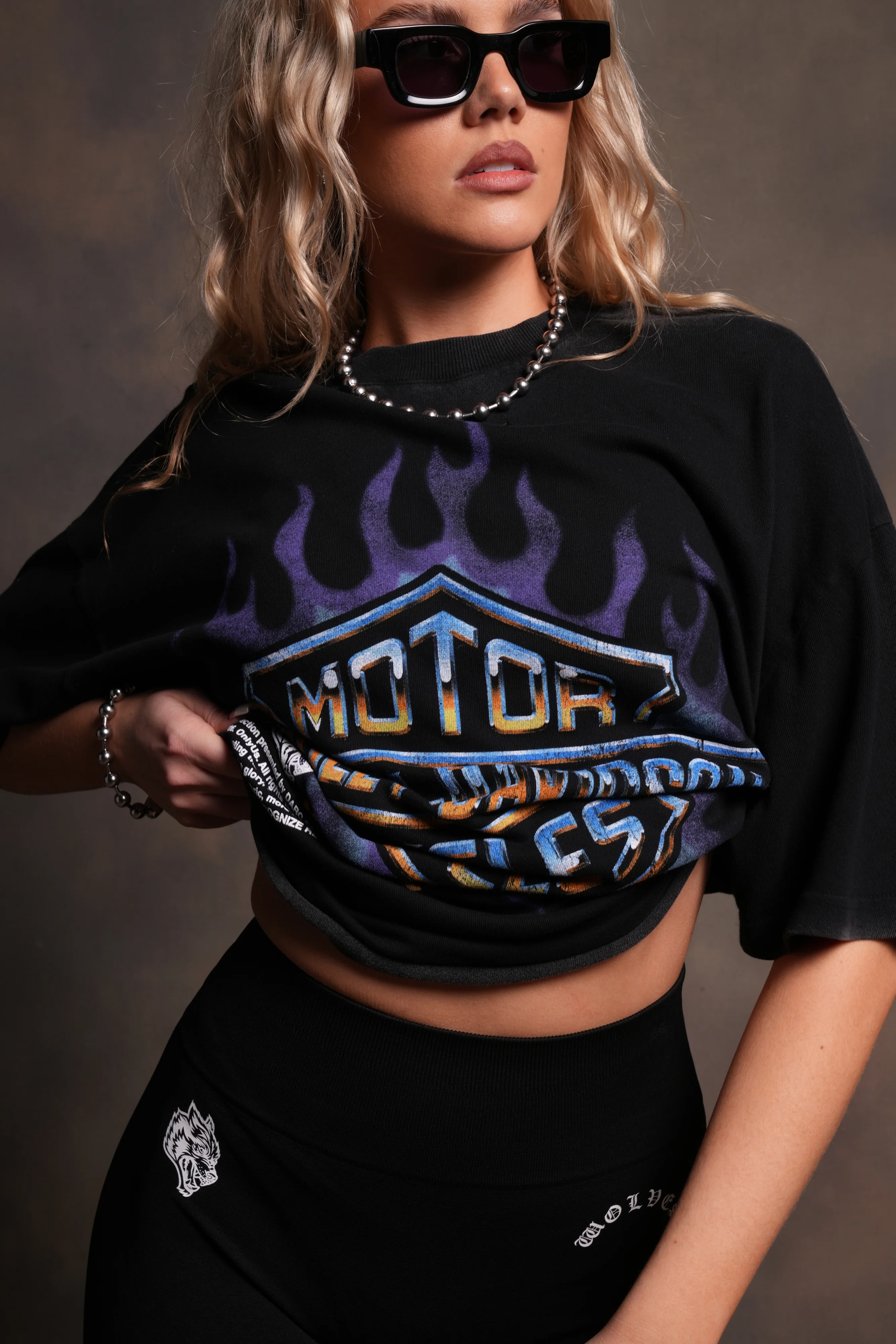 Iron Fire Raw Hem "Premium" Oversized Tee in Black - Image 7