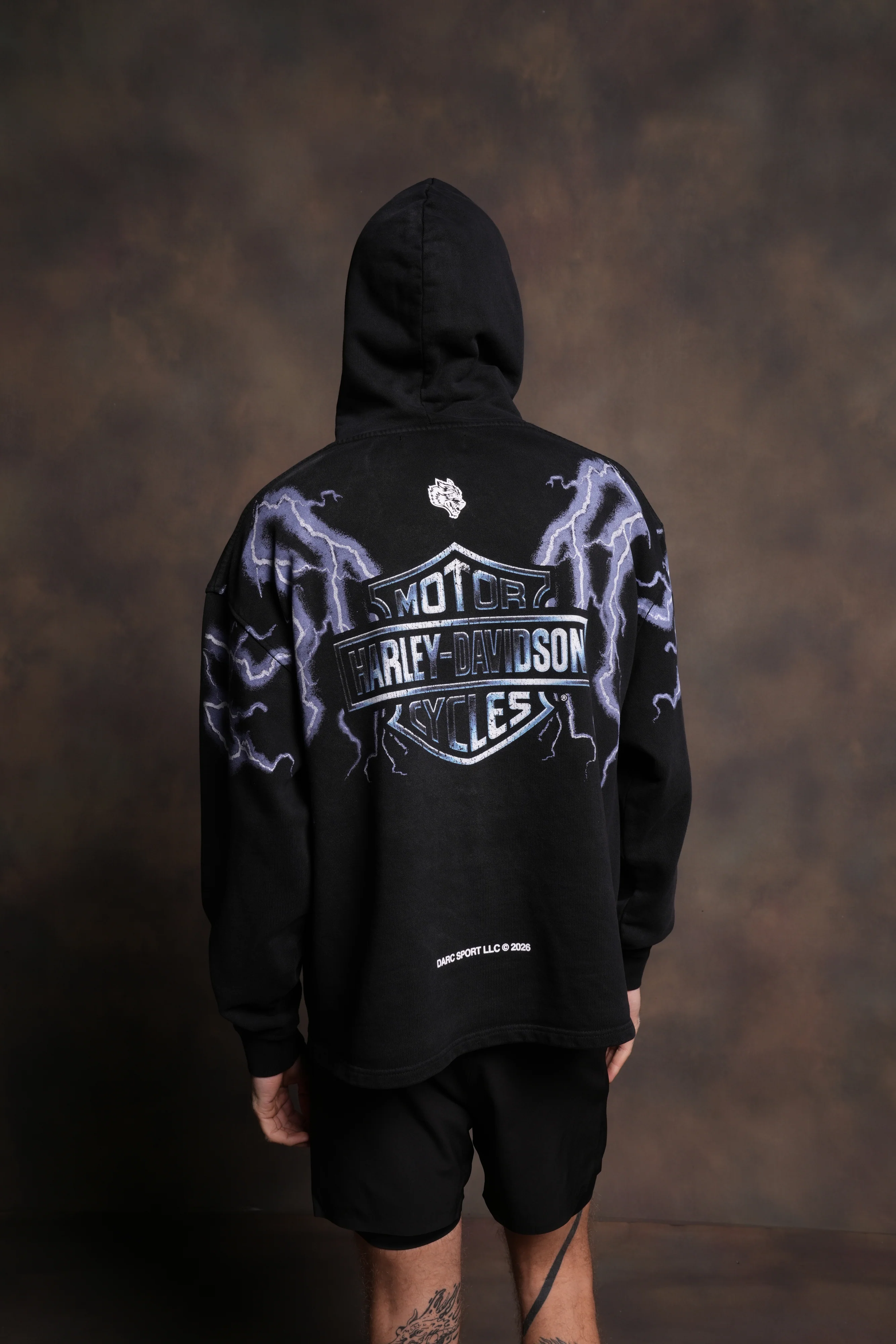 Iron Lightning "Moaty" Hoodie in Black Drift Wash - Image 4