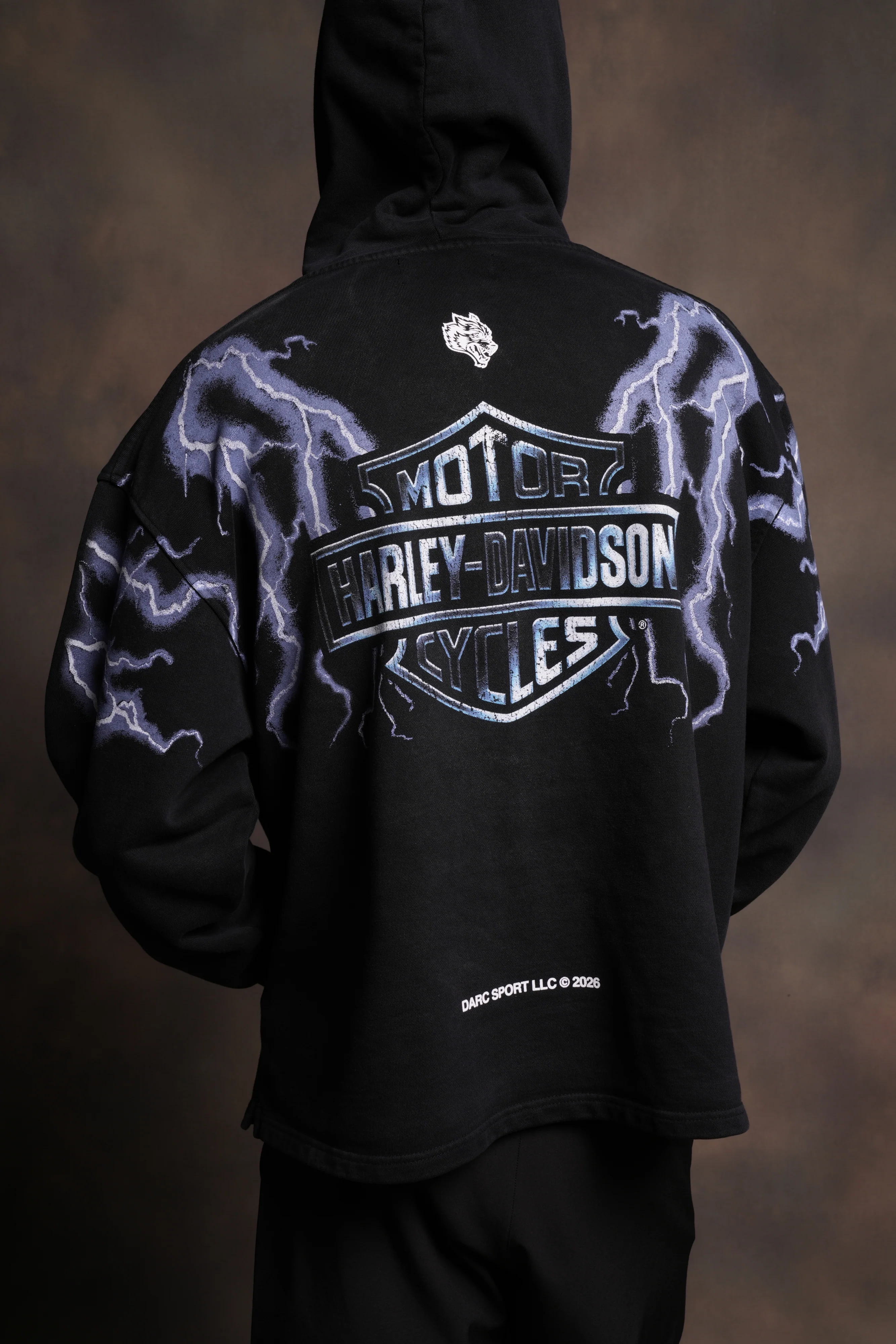 Iron Lightning "Moaty" Hoodie in Black Drift Wash - Image 8