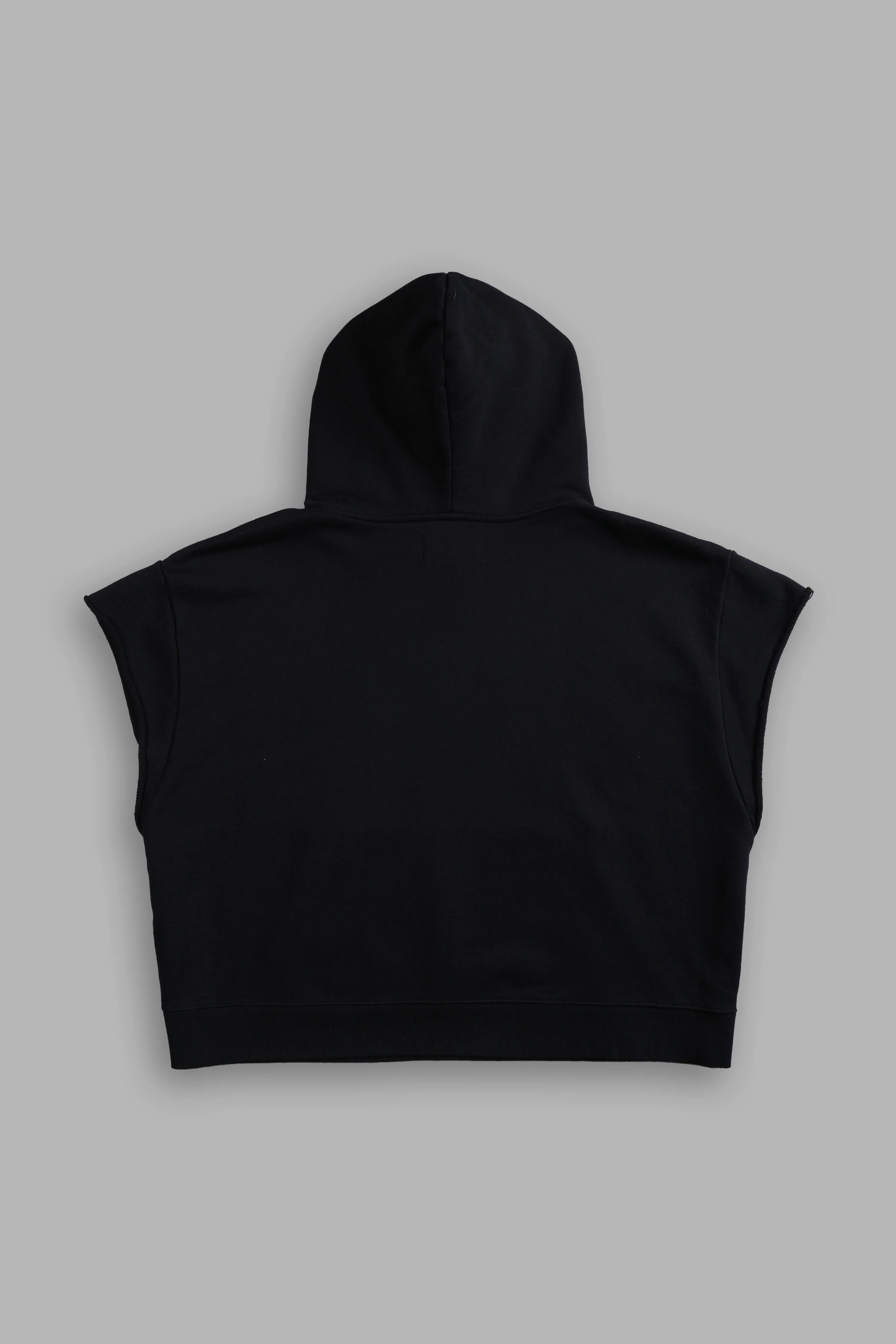 Iron Pack Grunge Gage Cap Sleeve Hoodie in Black - Image 3