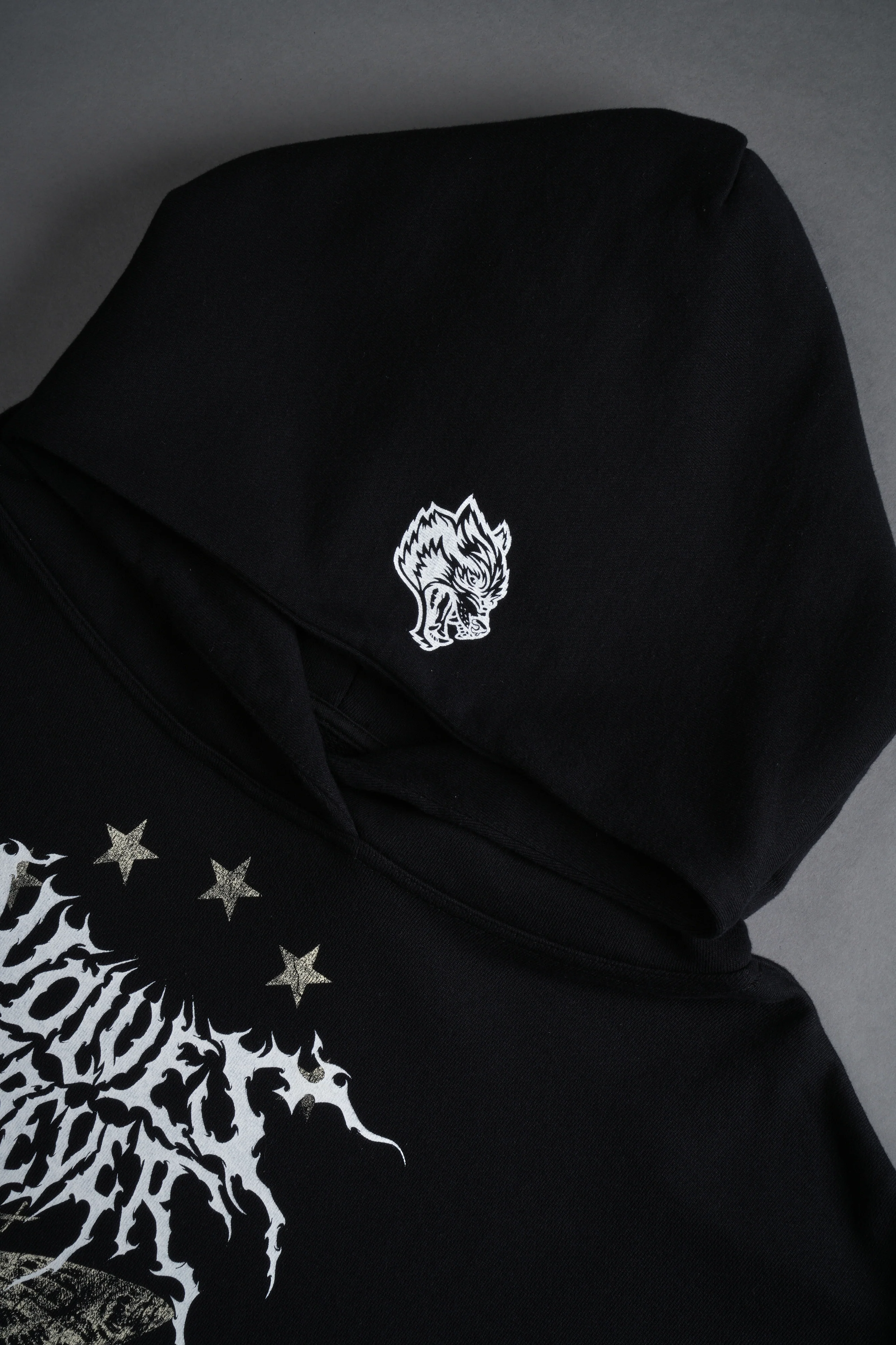 Iron Pack Grunge Gage Cap Sleeve Hoodie in Black - Image 7