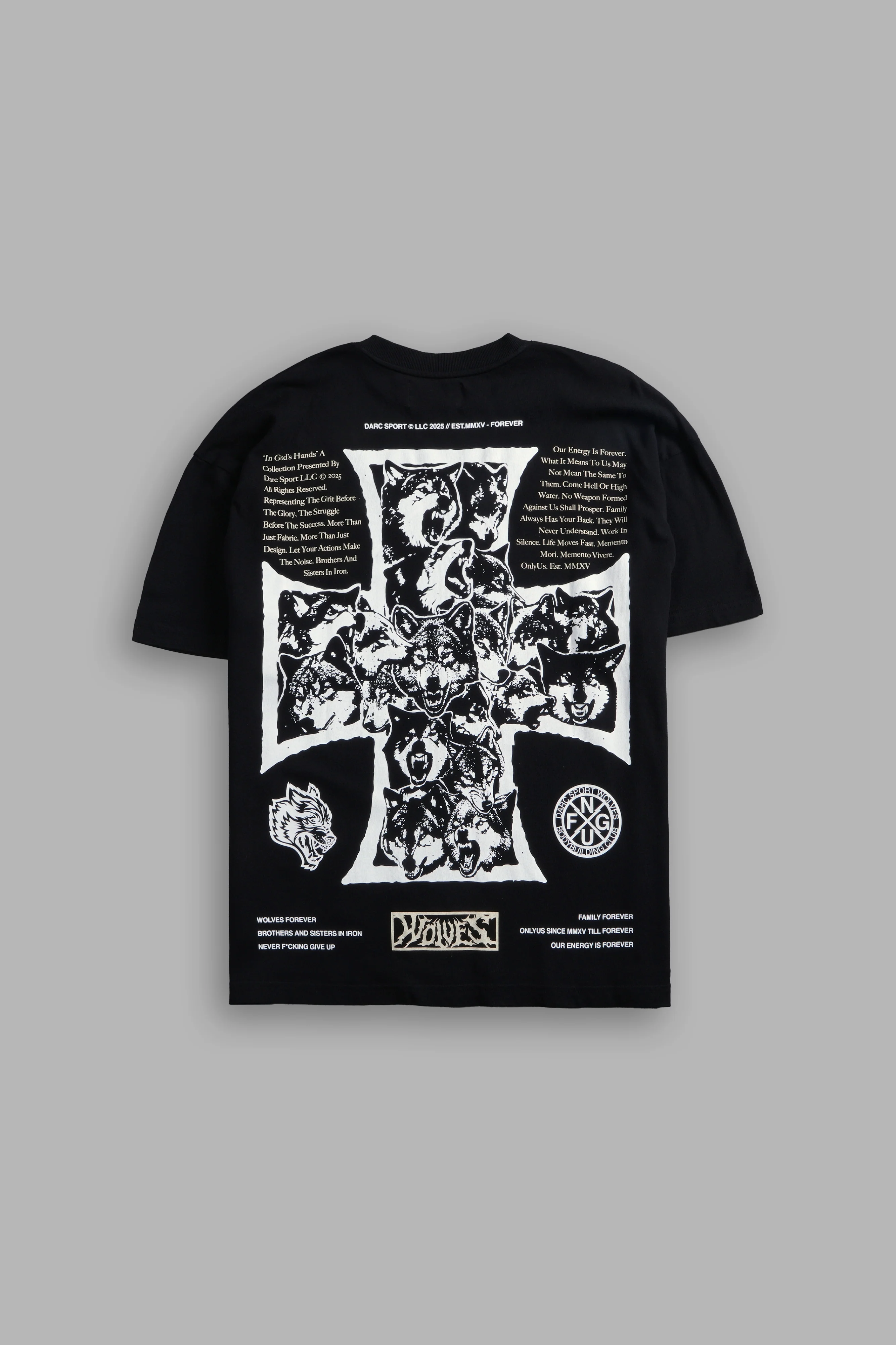 Iron Wolf Pack "Premium" Oversized Tee in Black