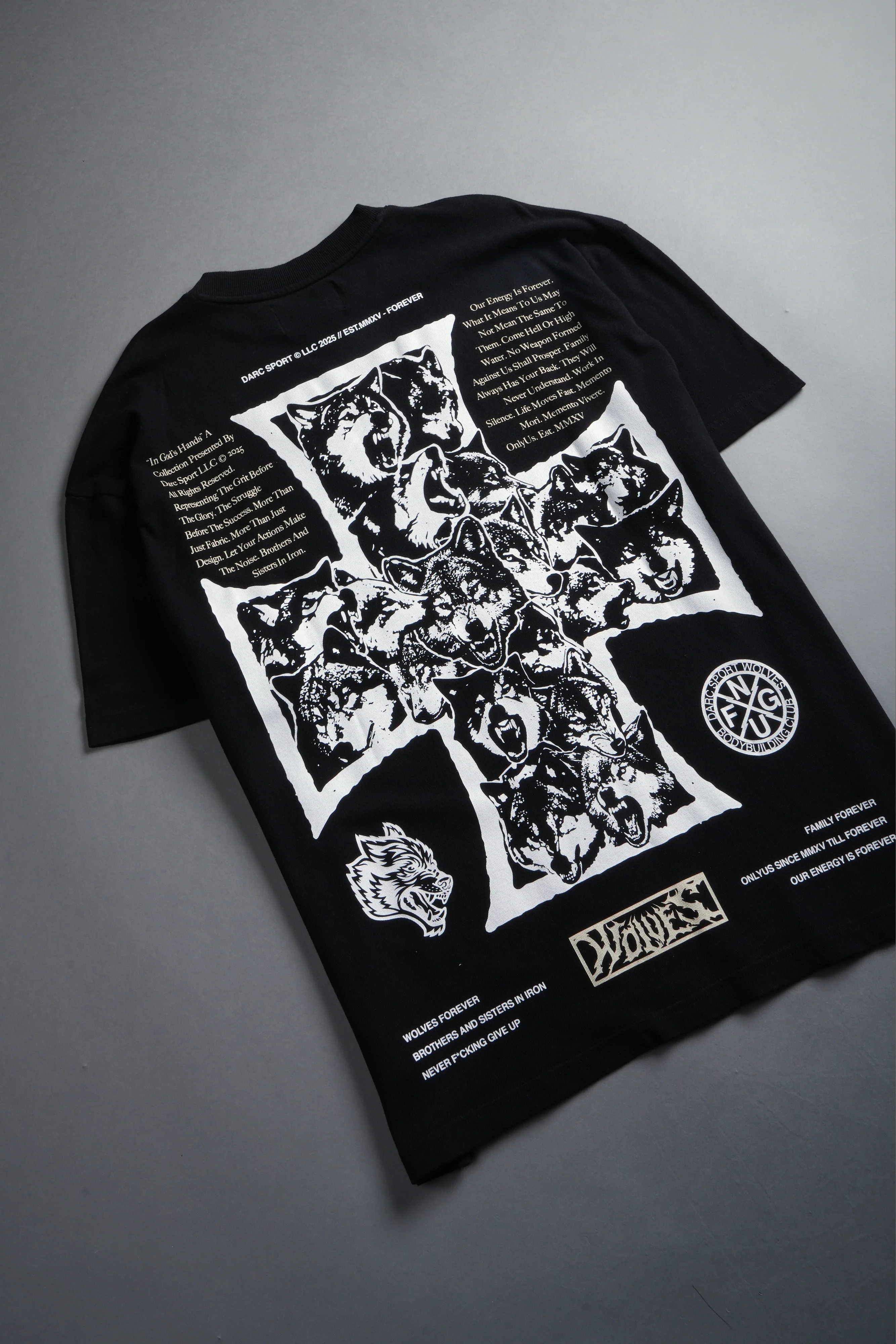 Iron Wolf Pack "Premium" Oversized Tee in Black - Image 16