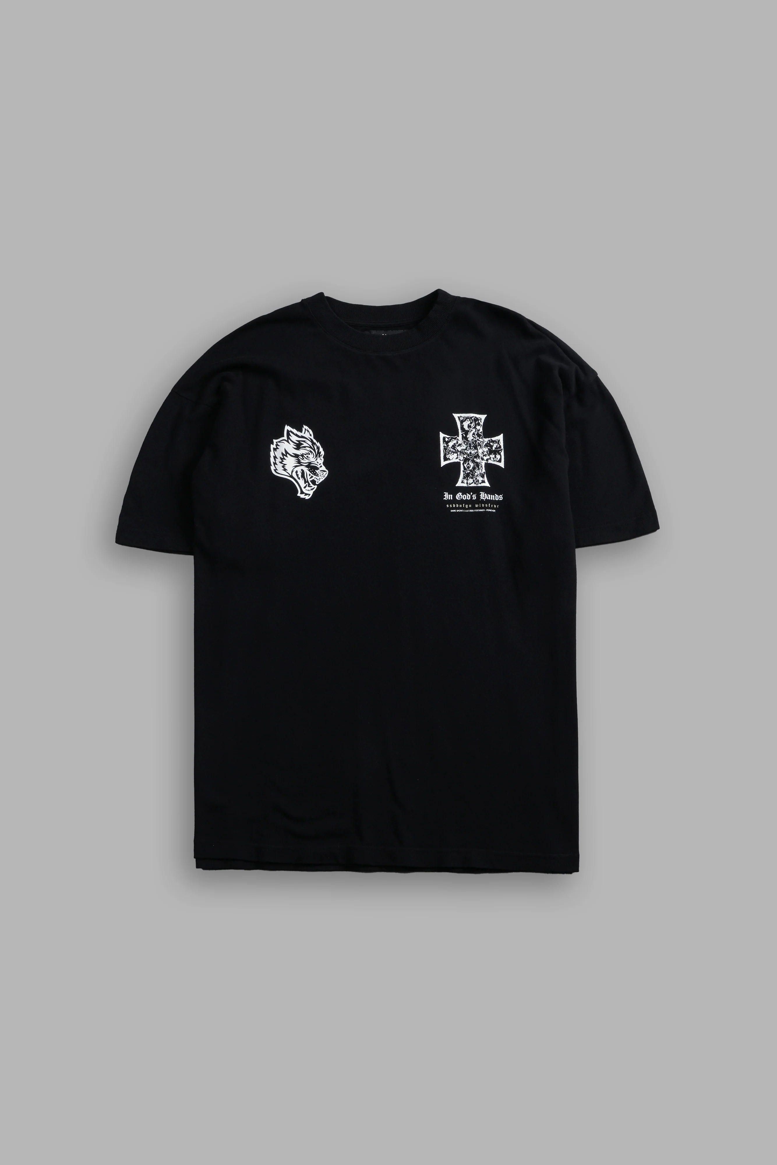 Iron Wolf Pack "Premium" Oversized Tee in Black - Image 3
