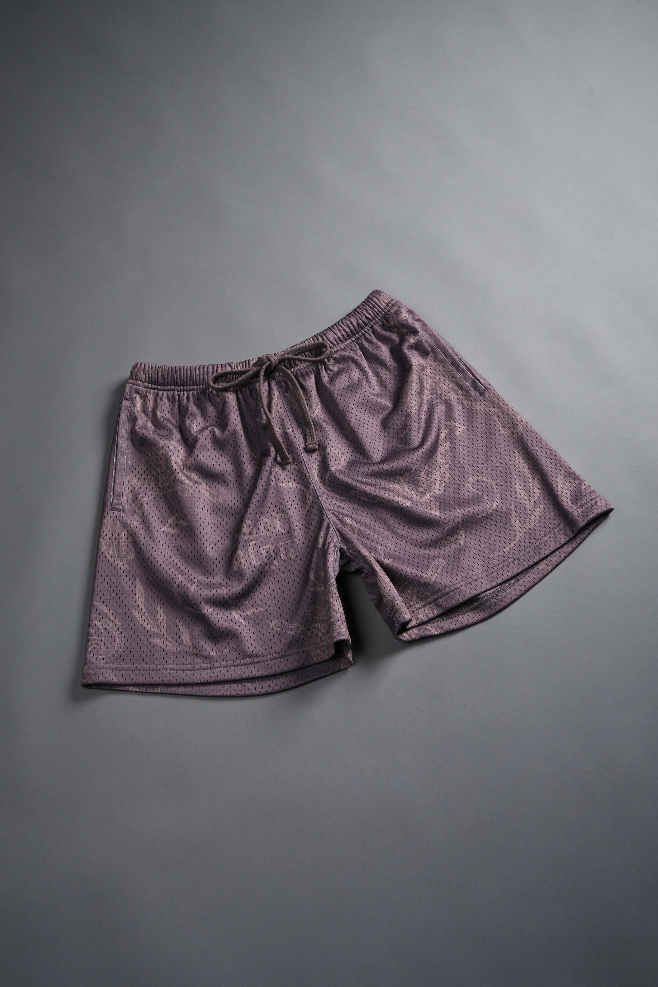 Just Look Up Mesh Shorts in Mauve - Image 3