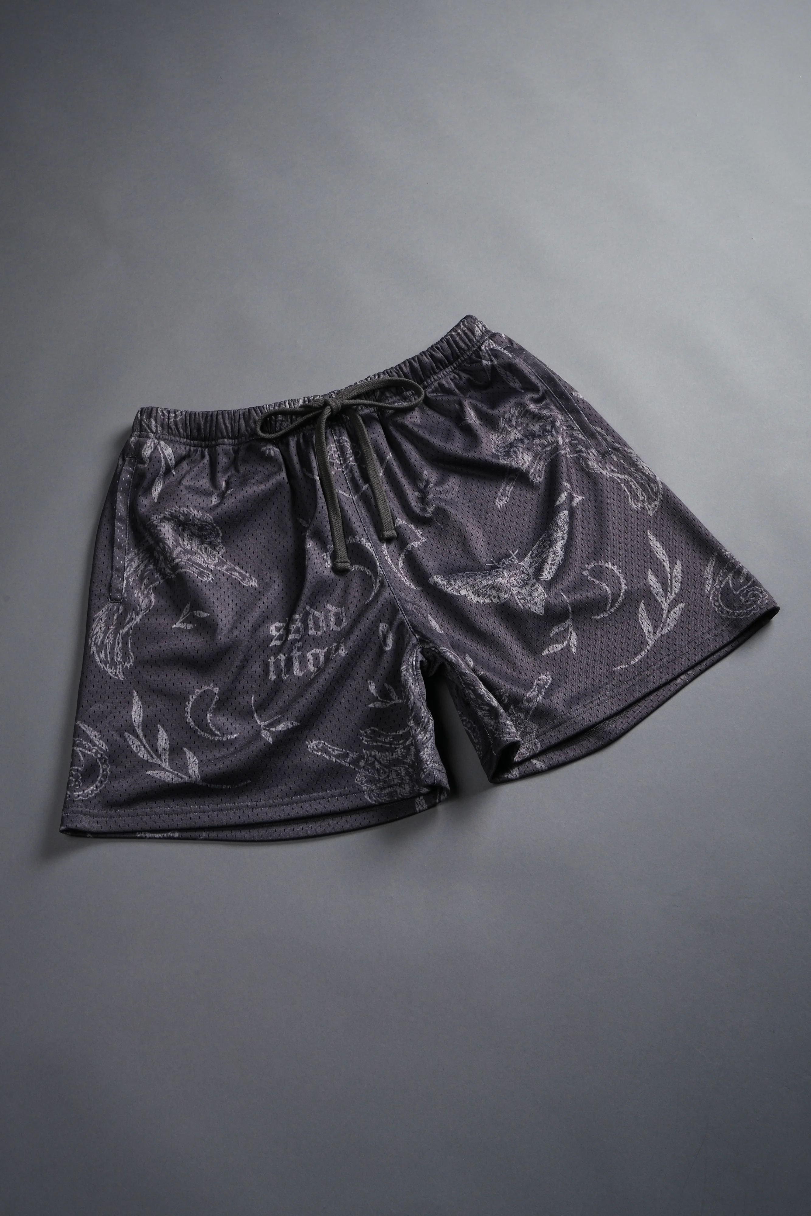 Just Look Up Mesh Shorts in Wolf Gray - Image 3