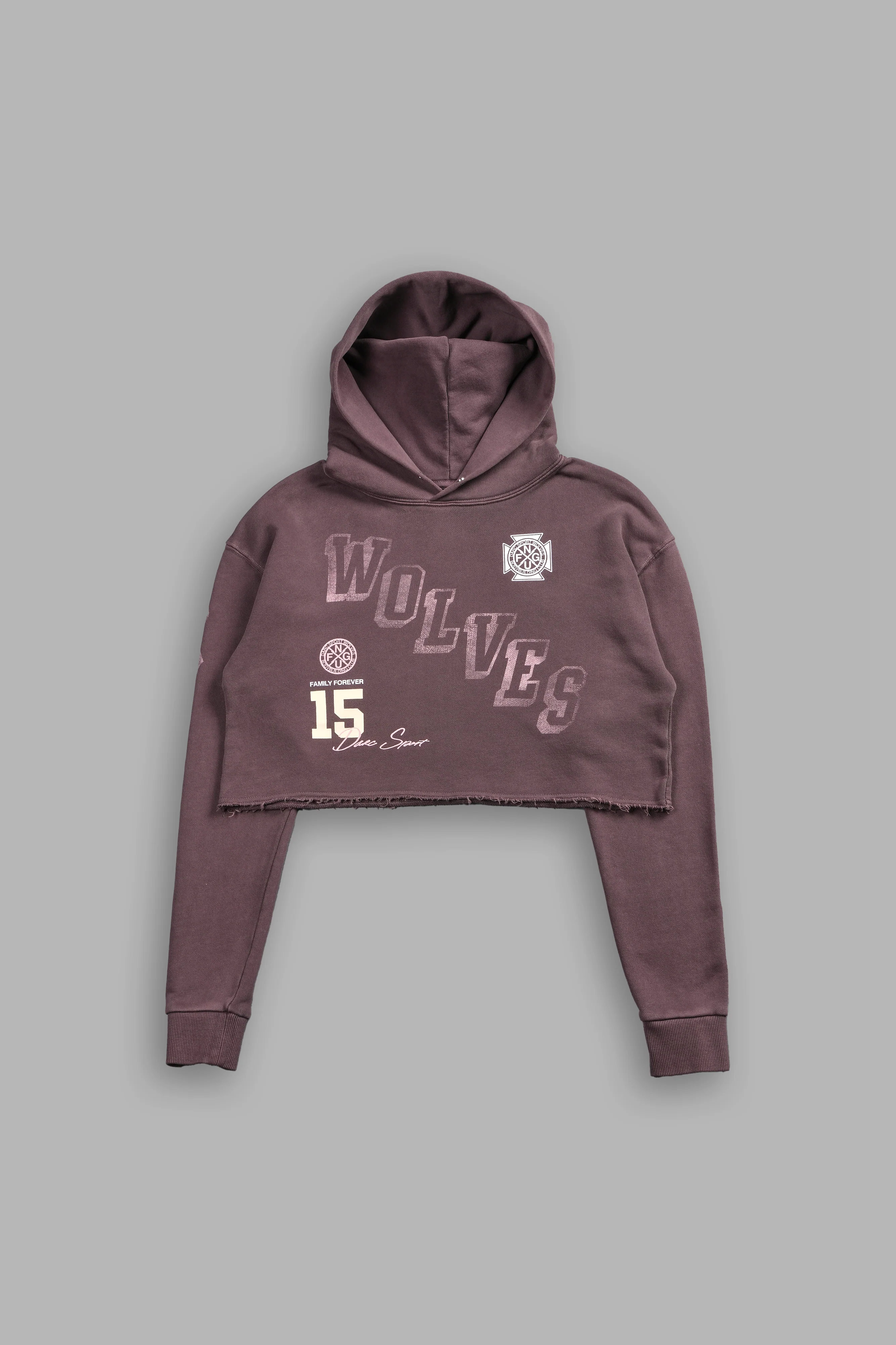Keep Climbing "Pierce" (Cropped) Hoodie in Rose Taupe - Image 3