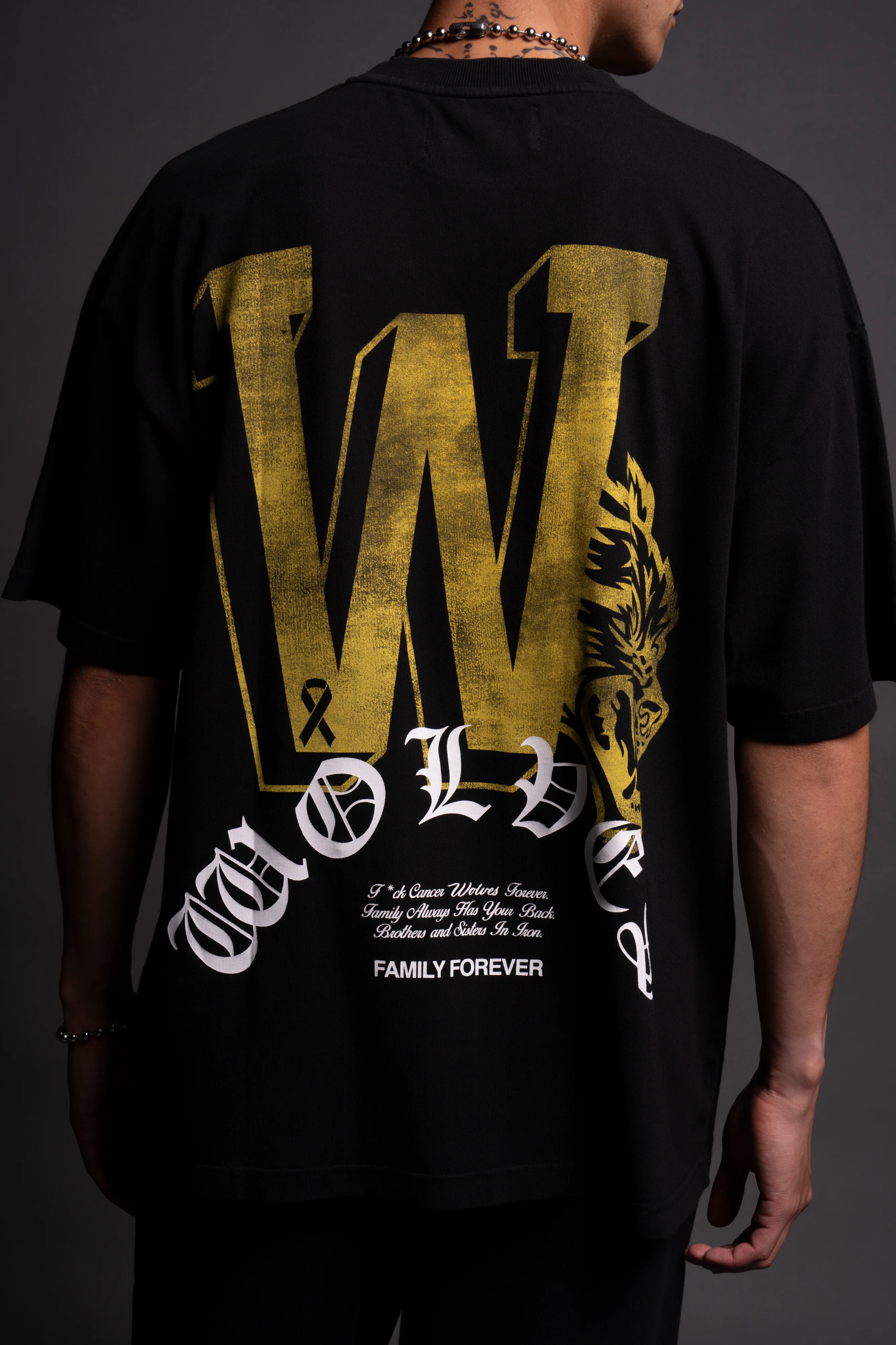 Keep On Fighting "Premium" Oversized Tee in Black - Image 9