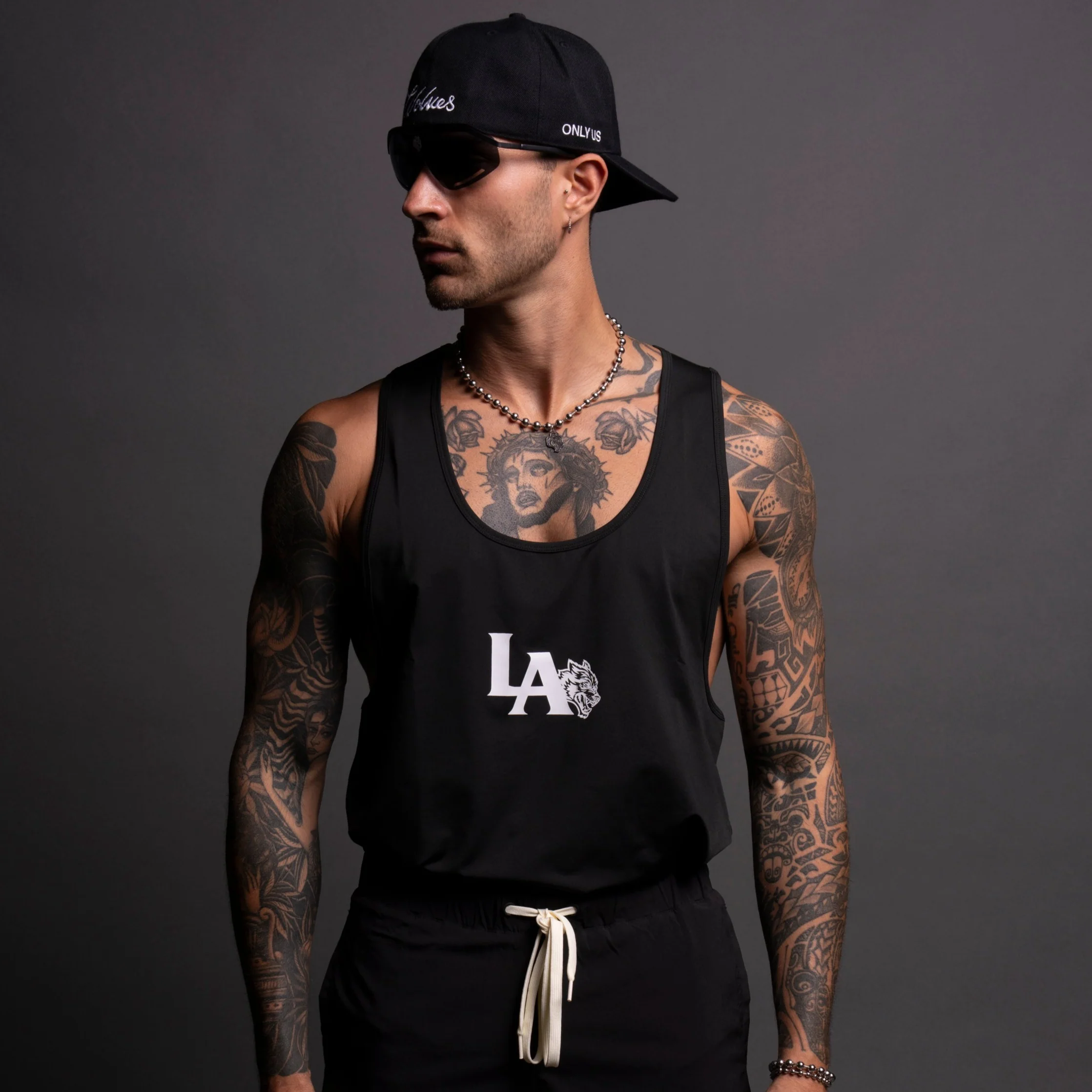 LA Wolf "Dry Wolf" (Mecca) Tank in Black - Image 2