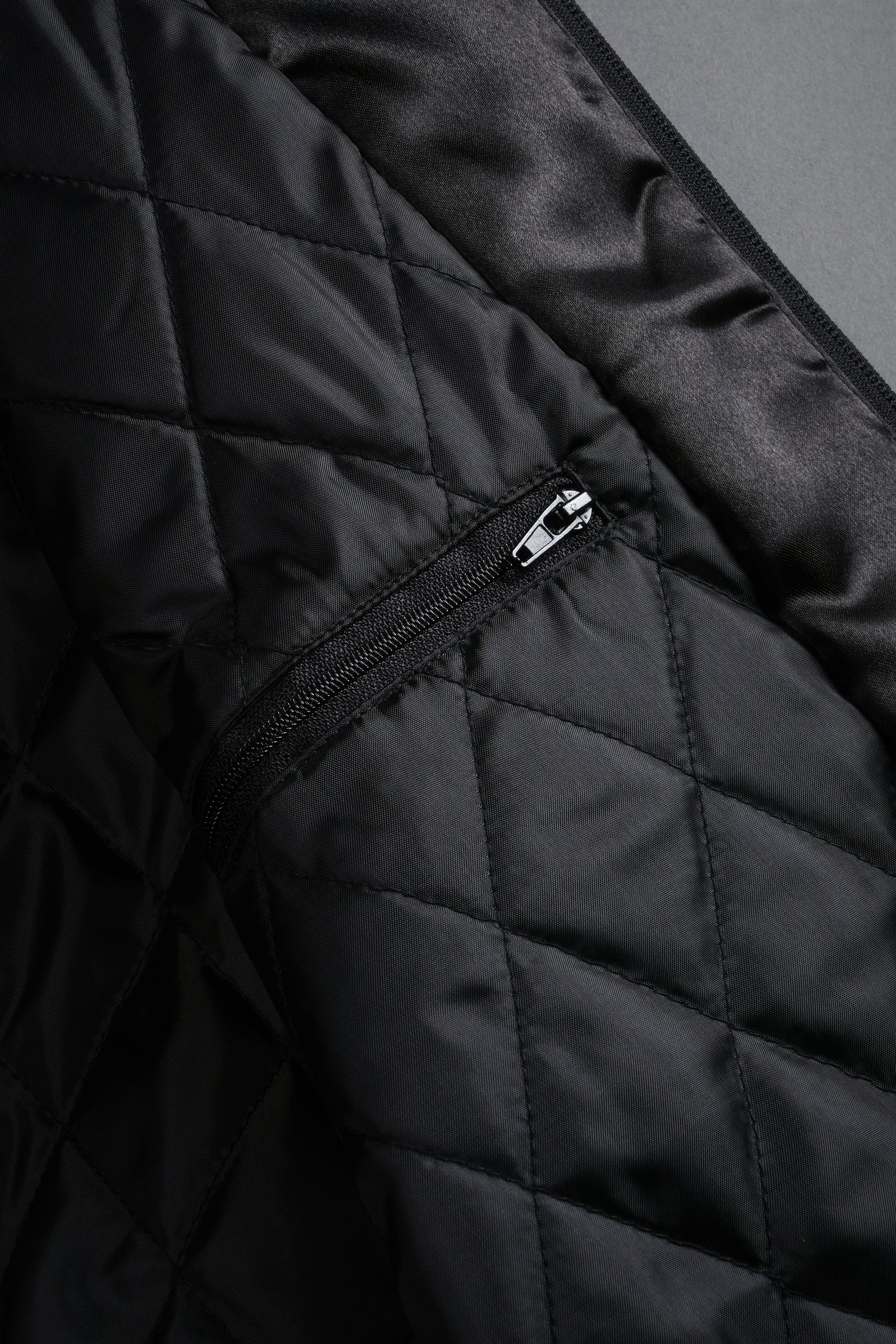 Last Love Unisex Cropped Satin Bomber Jacket in Black - Image 20