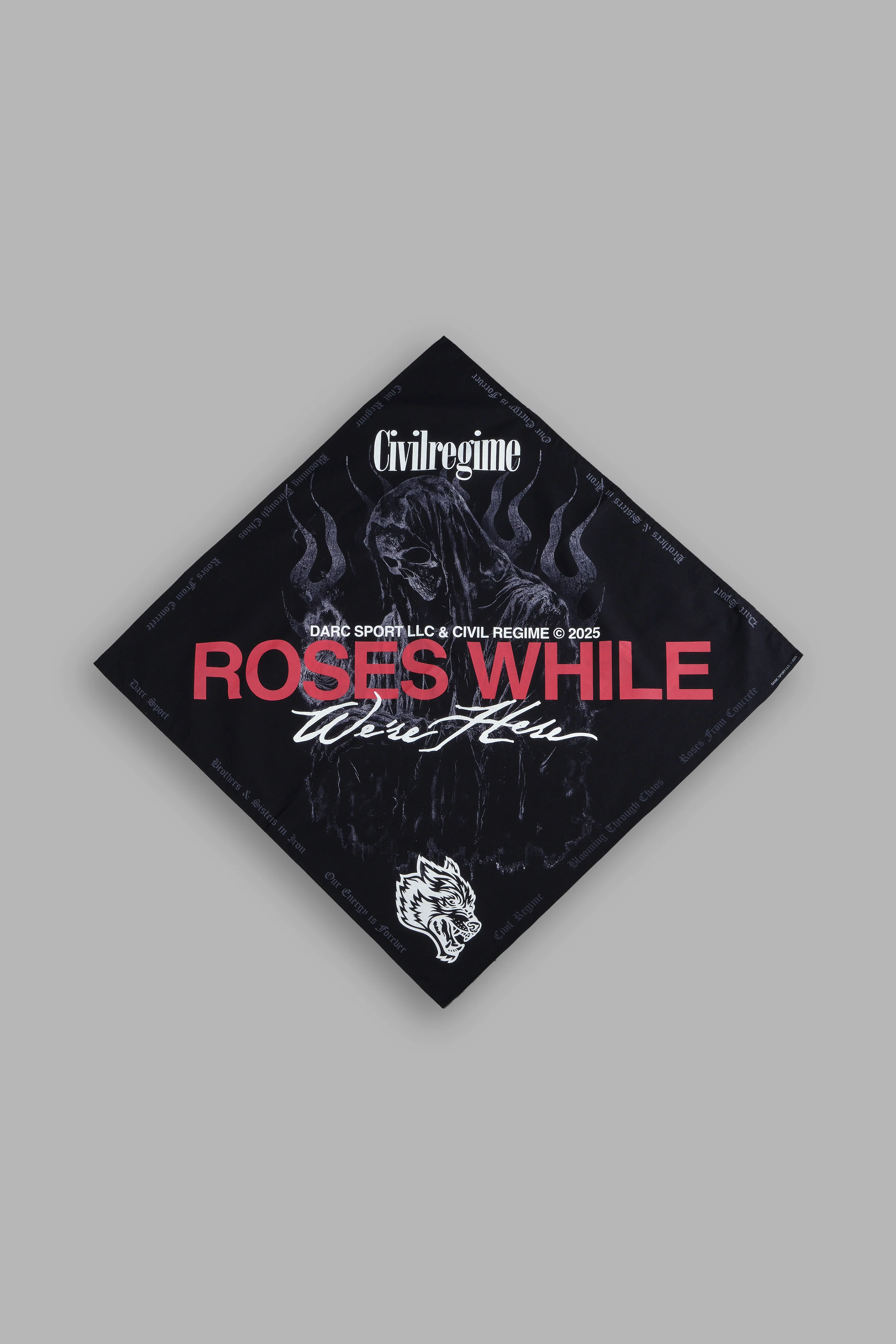 Life and Death Bandana in Black