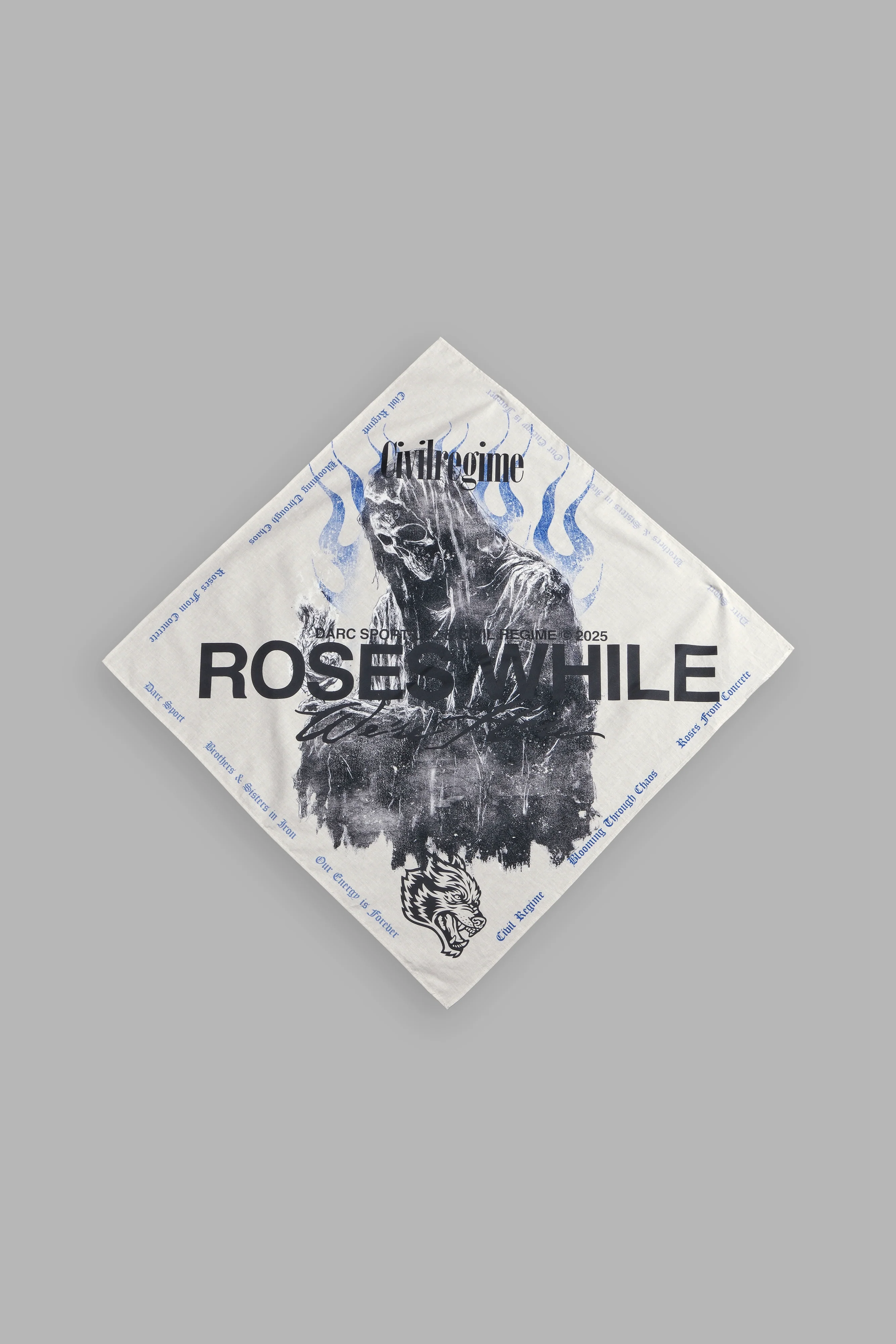 Life and Death Bandana in Cream