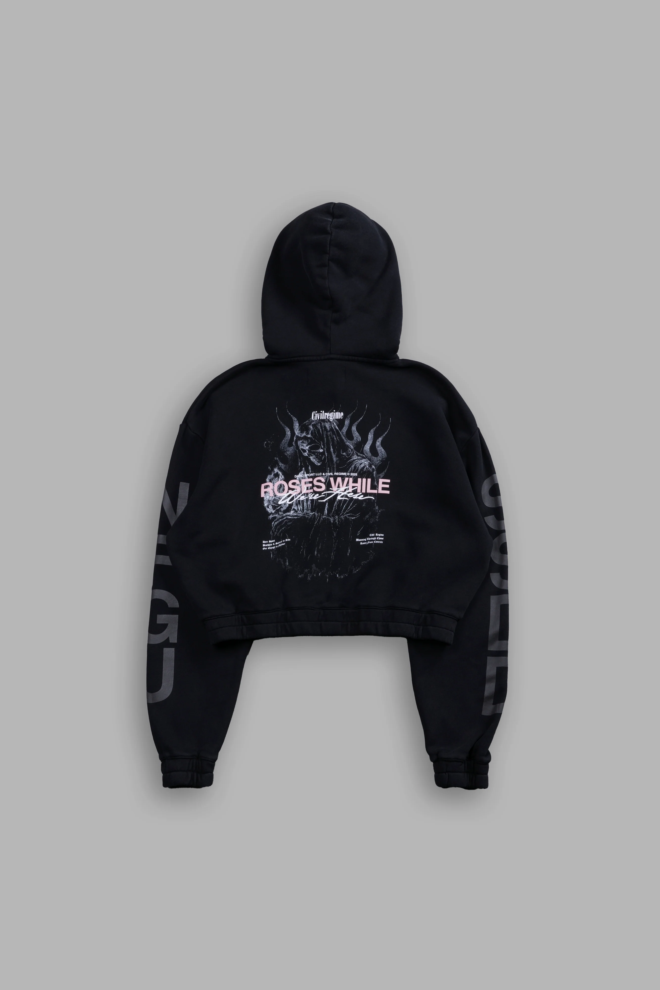 Life and Death "Chambers" (Cropped) Zip Hoodie in Black - Image 5