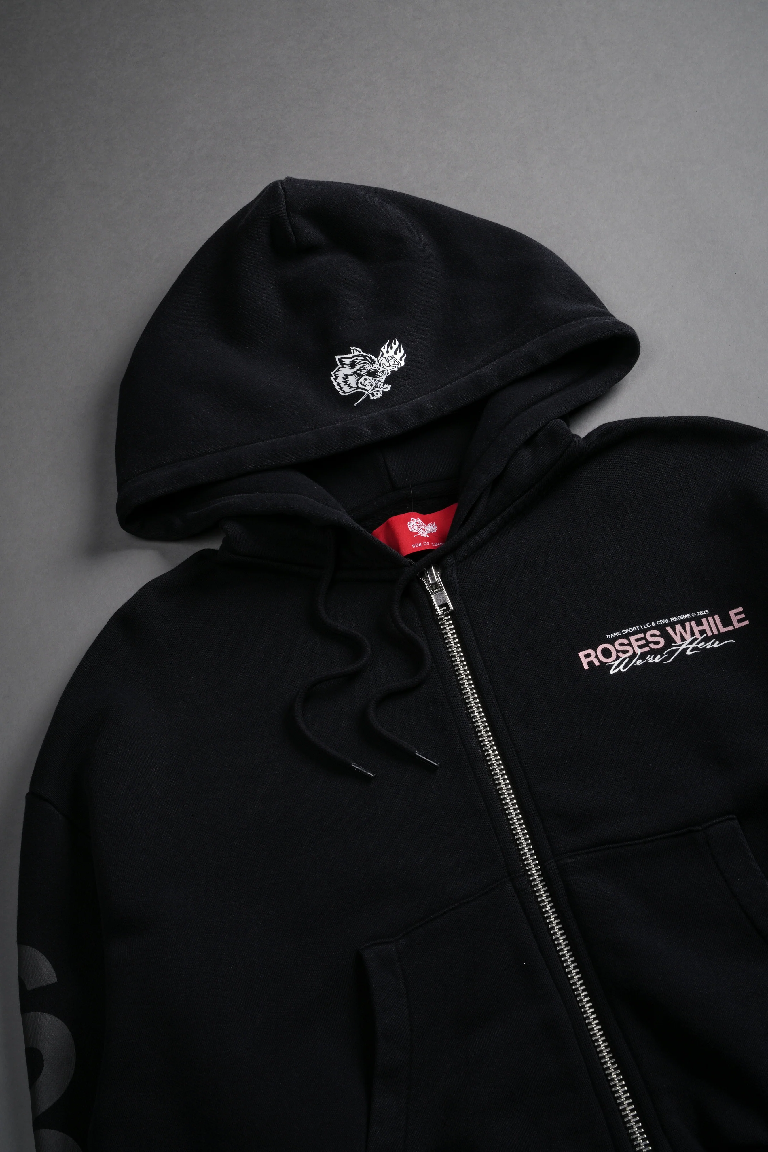 Life and Death "Chambers" (Cropped) Zip Hoodie in Black - Image 7