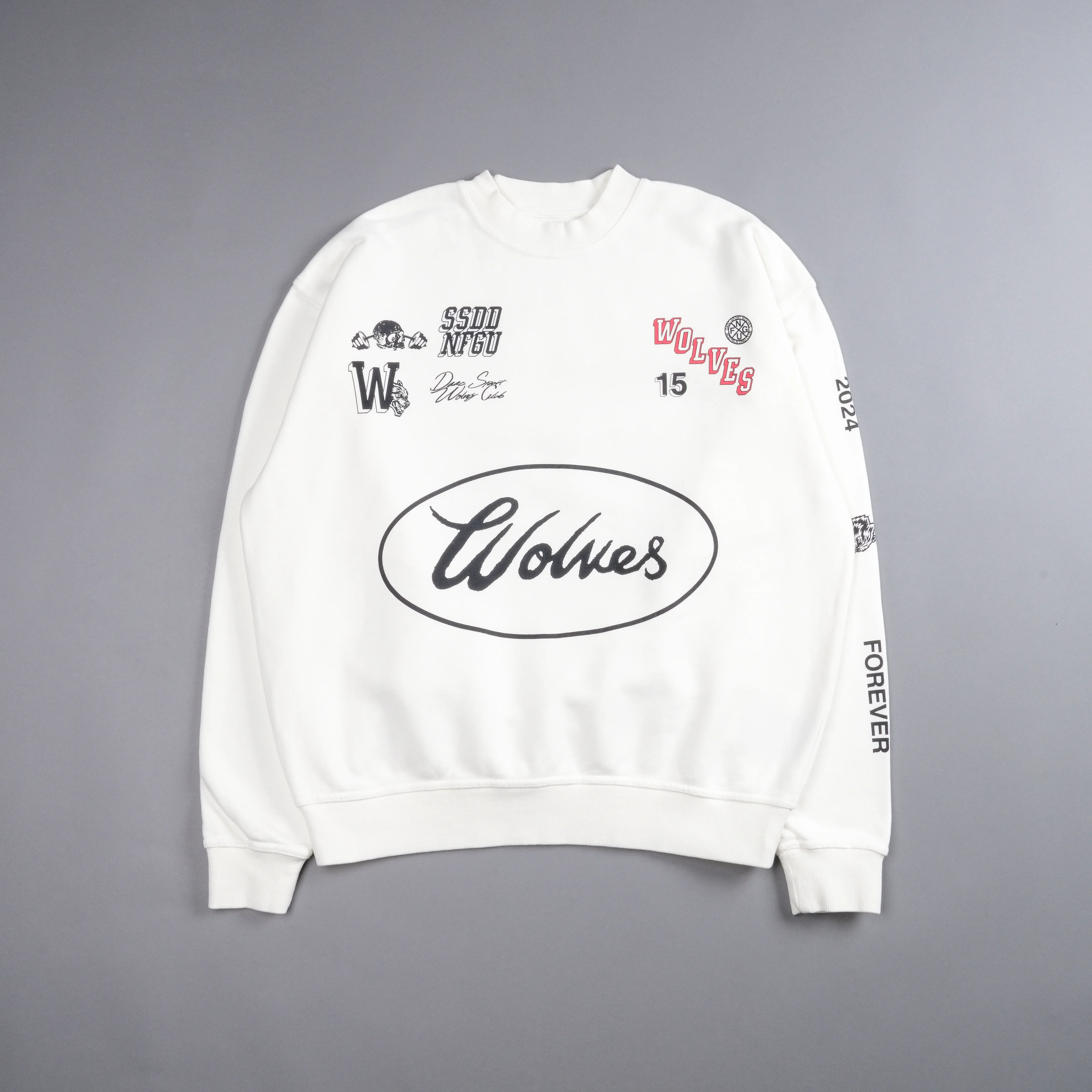 Live Fast V2 She London Crewneck in Cream - Image 3