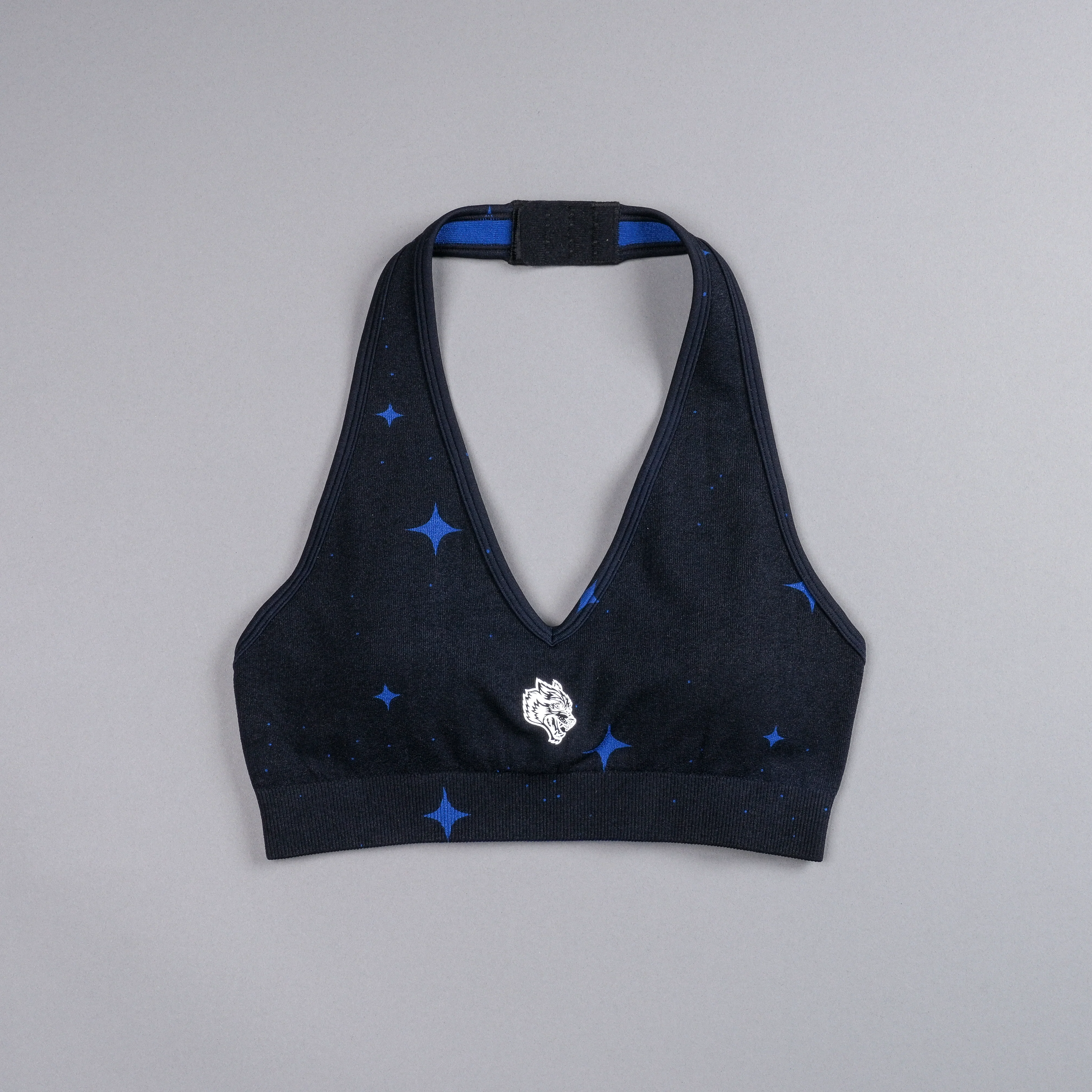 Lone "Everson Seamless" Halter Bra in Darc Cobalt Starry Night - Image 3