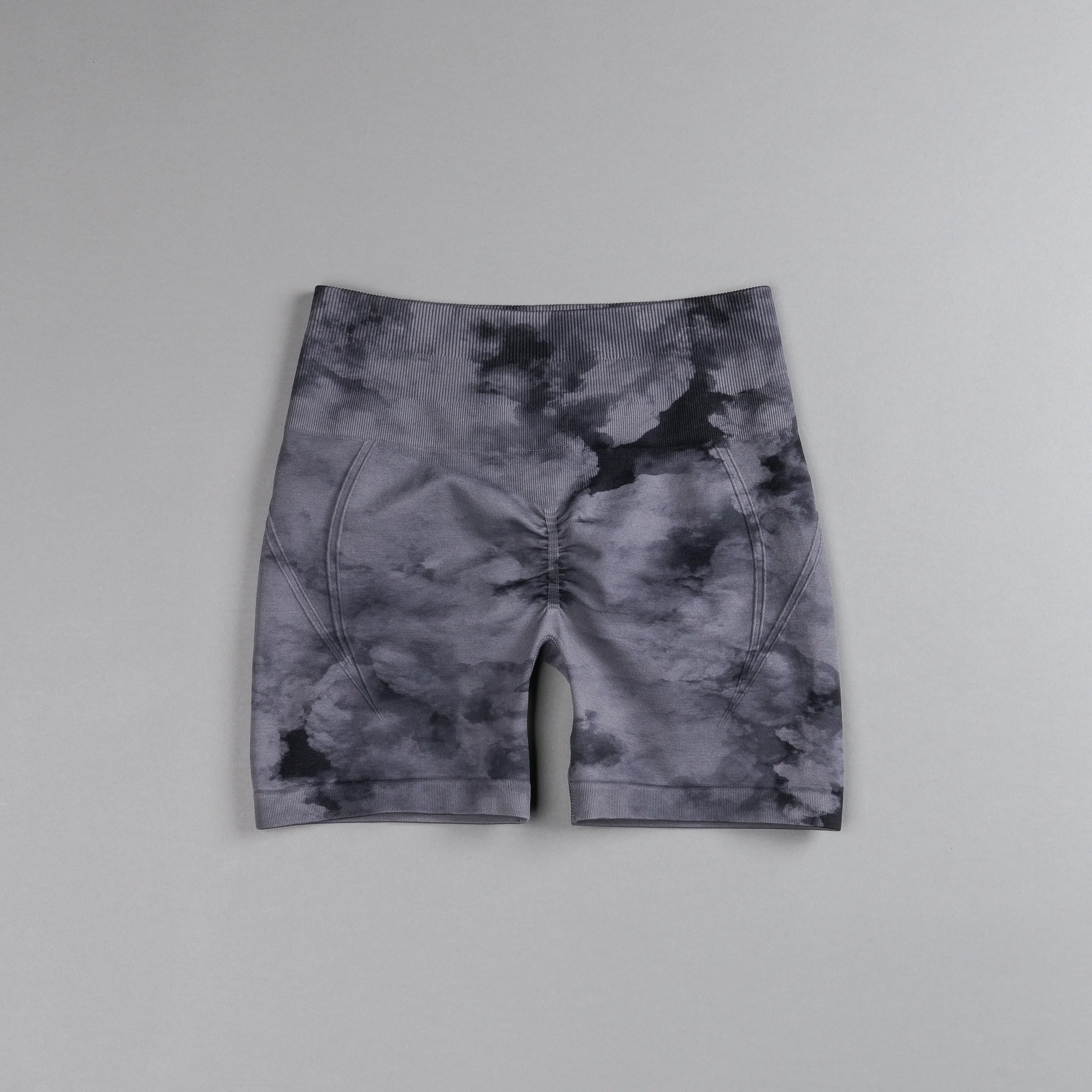 Loyalty Everson Seamless "Huxley" Shorts in Black Ghost Clouds - Image 4