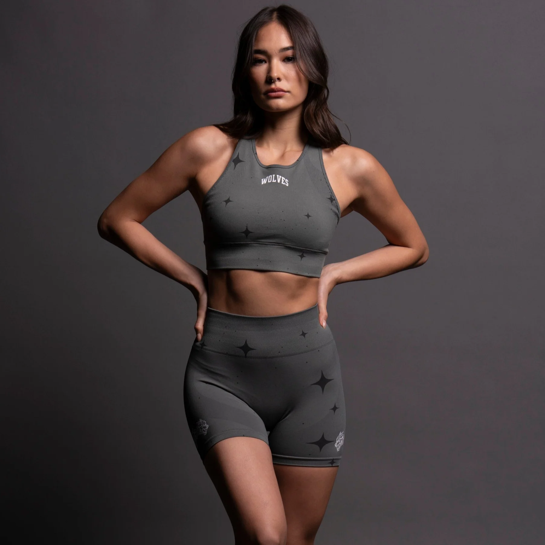 Loyalty "Everson Seamless" Racerback Tank in Greek Stone Starry Night - Image 2