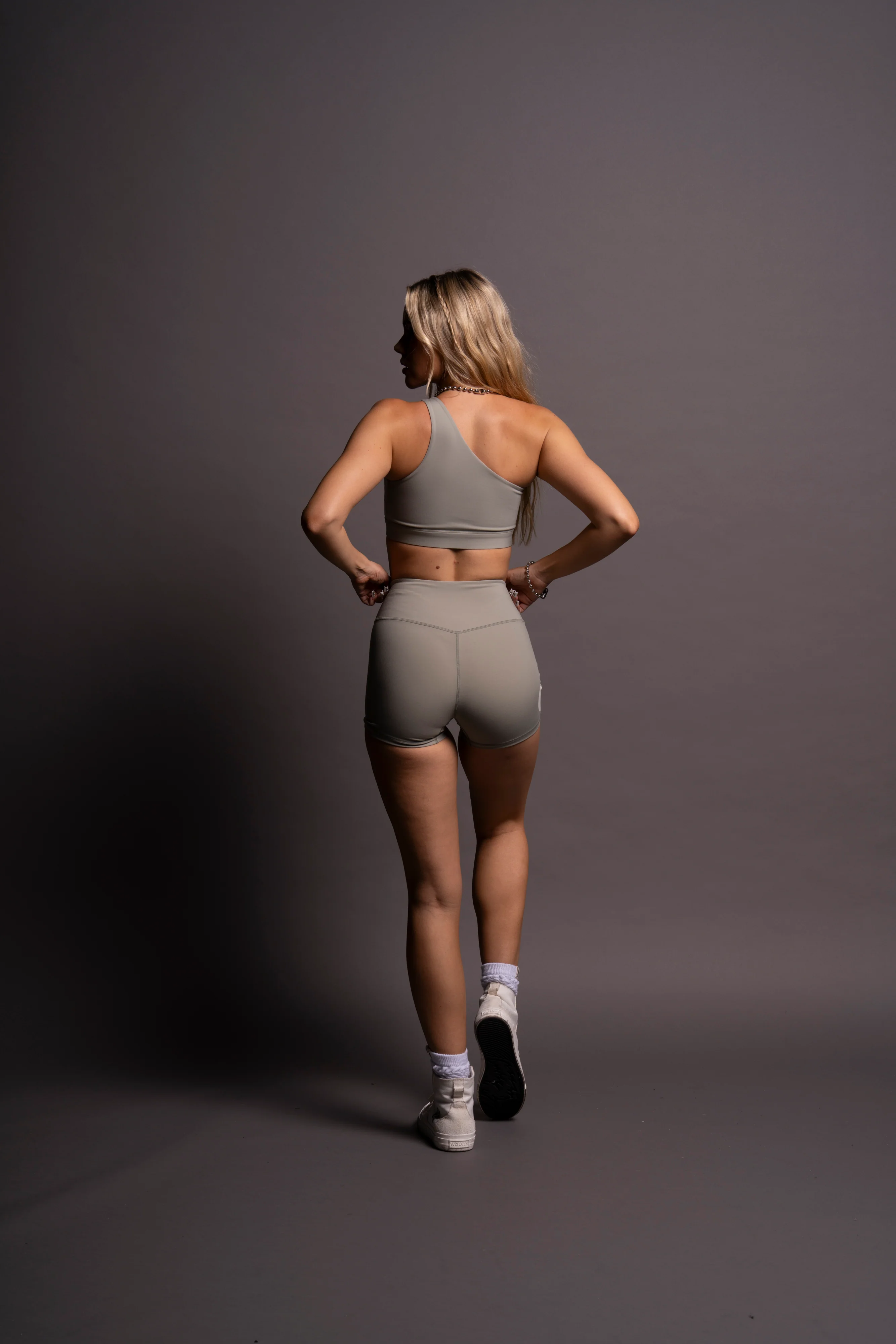 Loyalty "One Shoulder" Energy Bra in Owen Green - Image 5