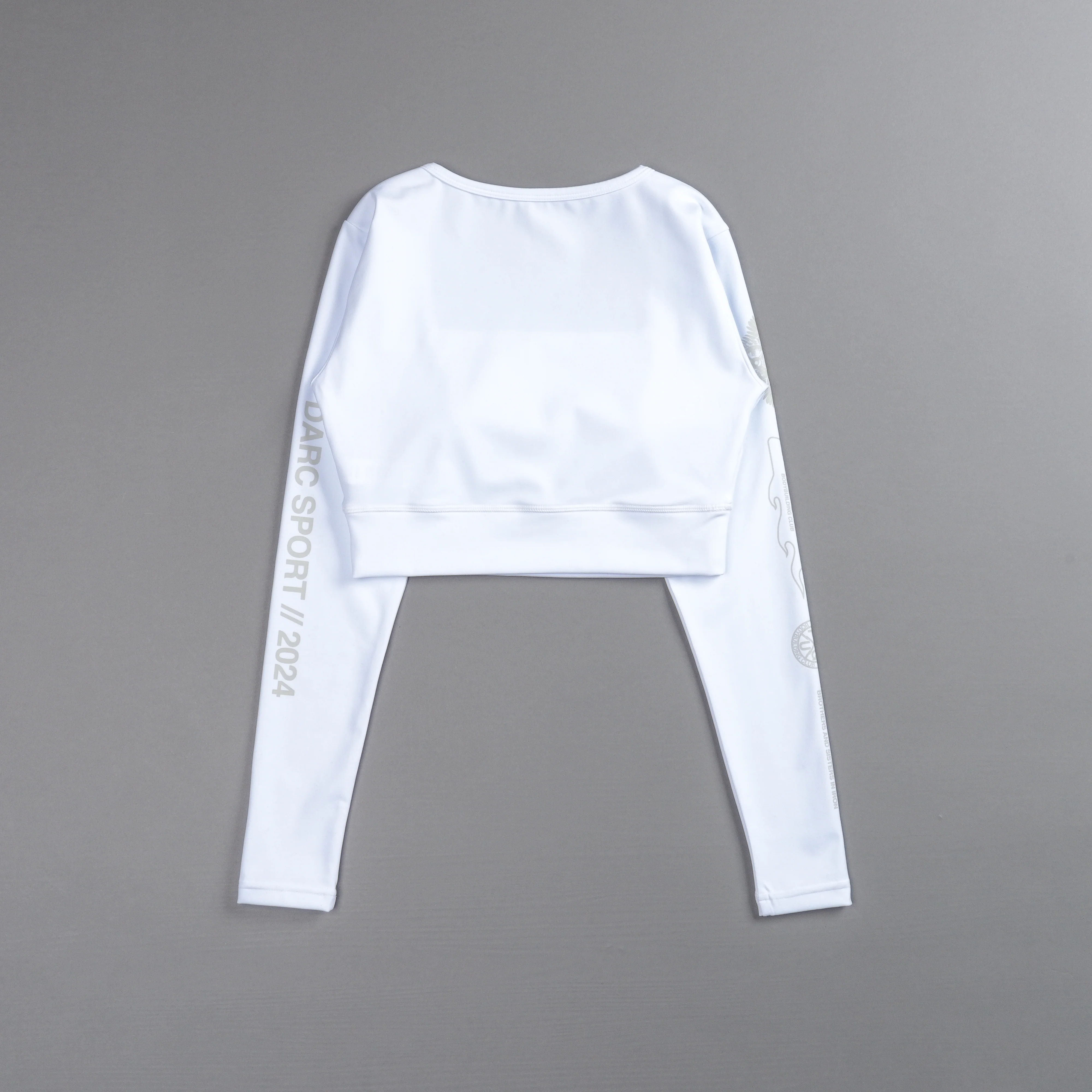 Marked L/S Jade "Energy" Top in White - Image 4