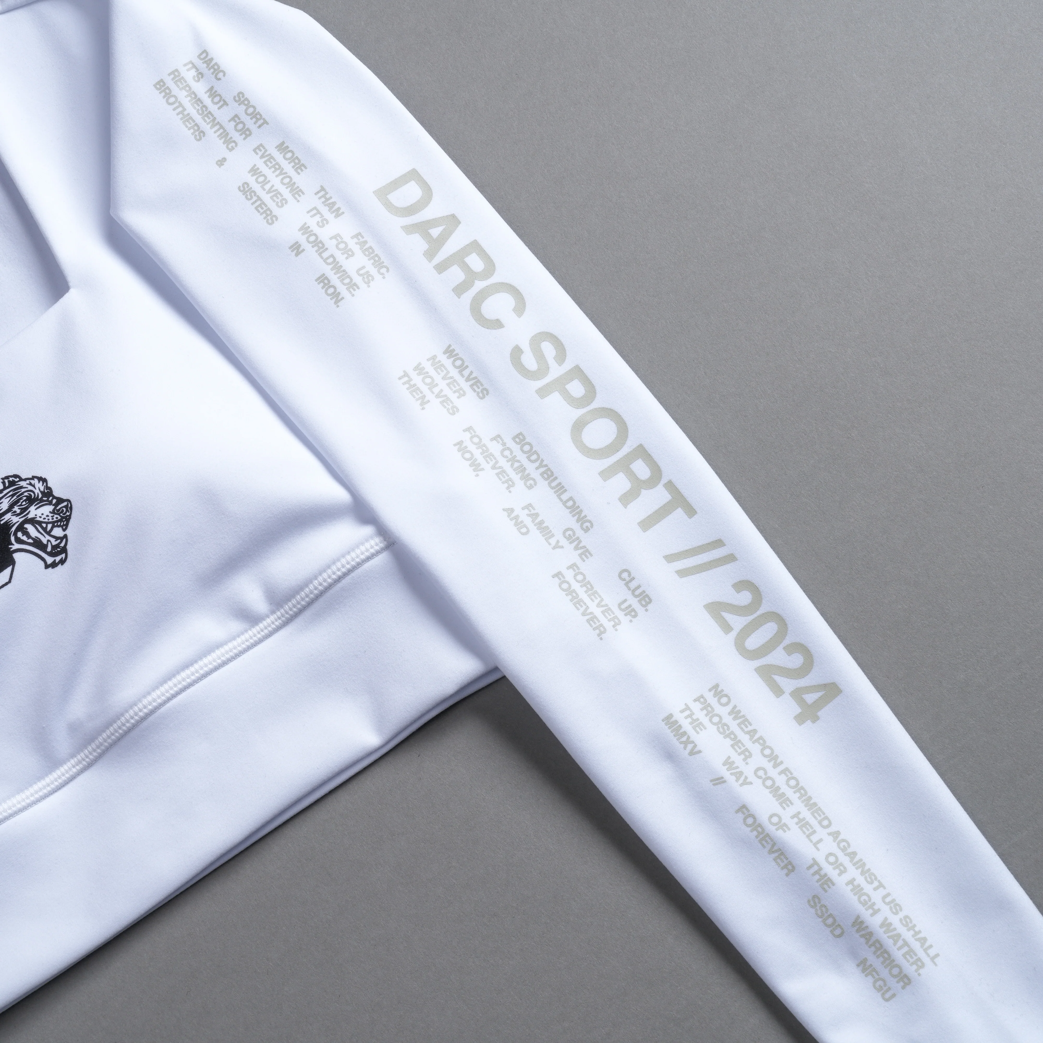 Marked L/S Jade "Energy" Top in White - Image 9