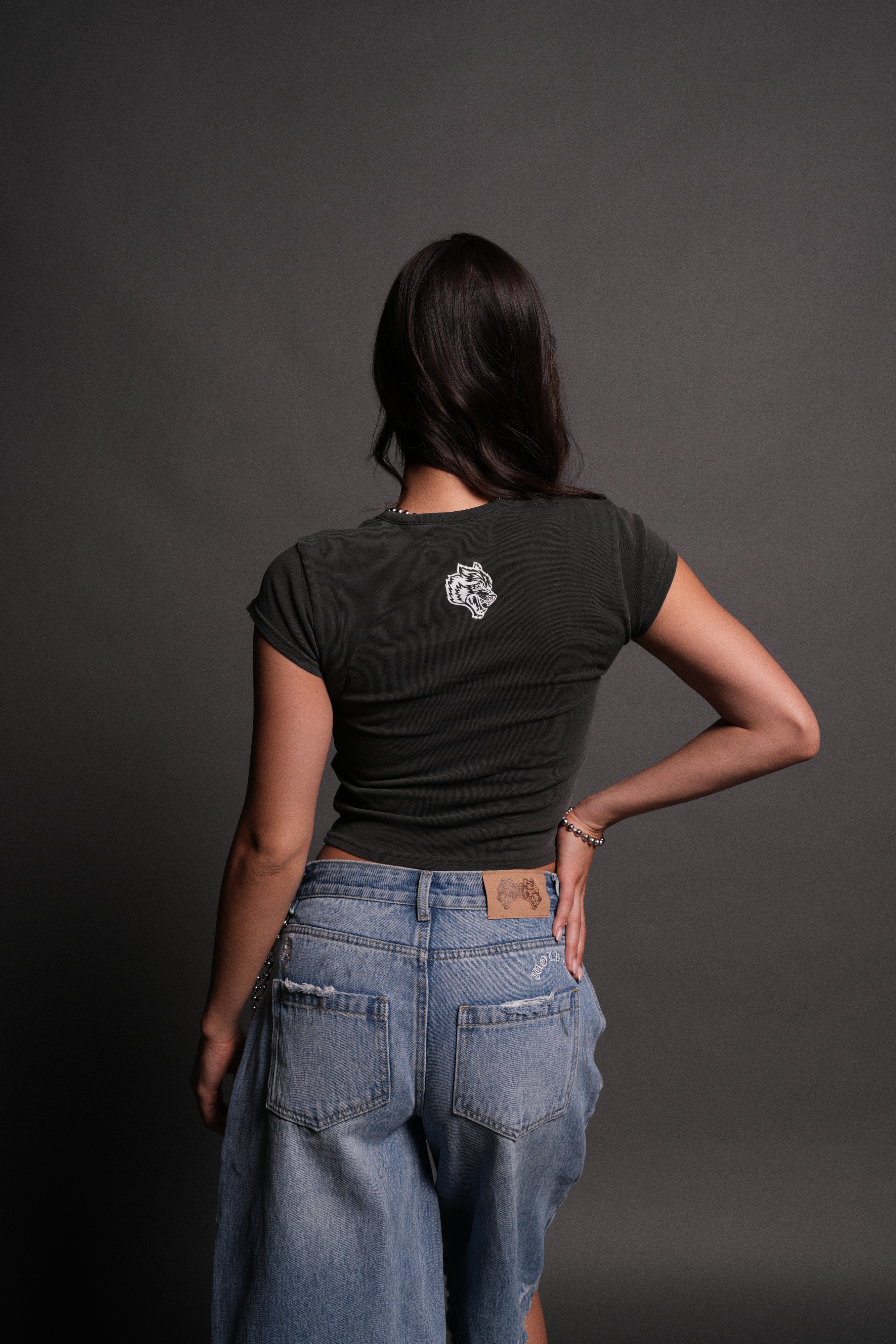 Memento Amore "Baby" Tee in Wolf Gray - Image 2