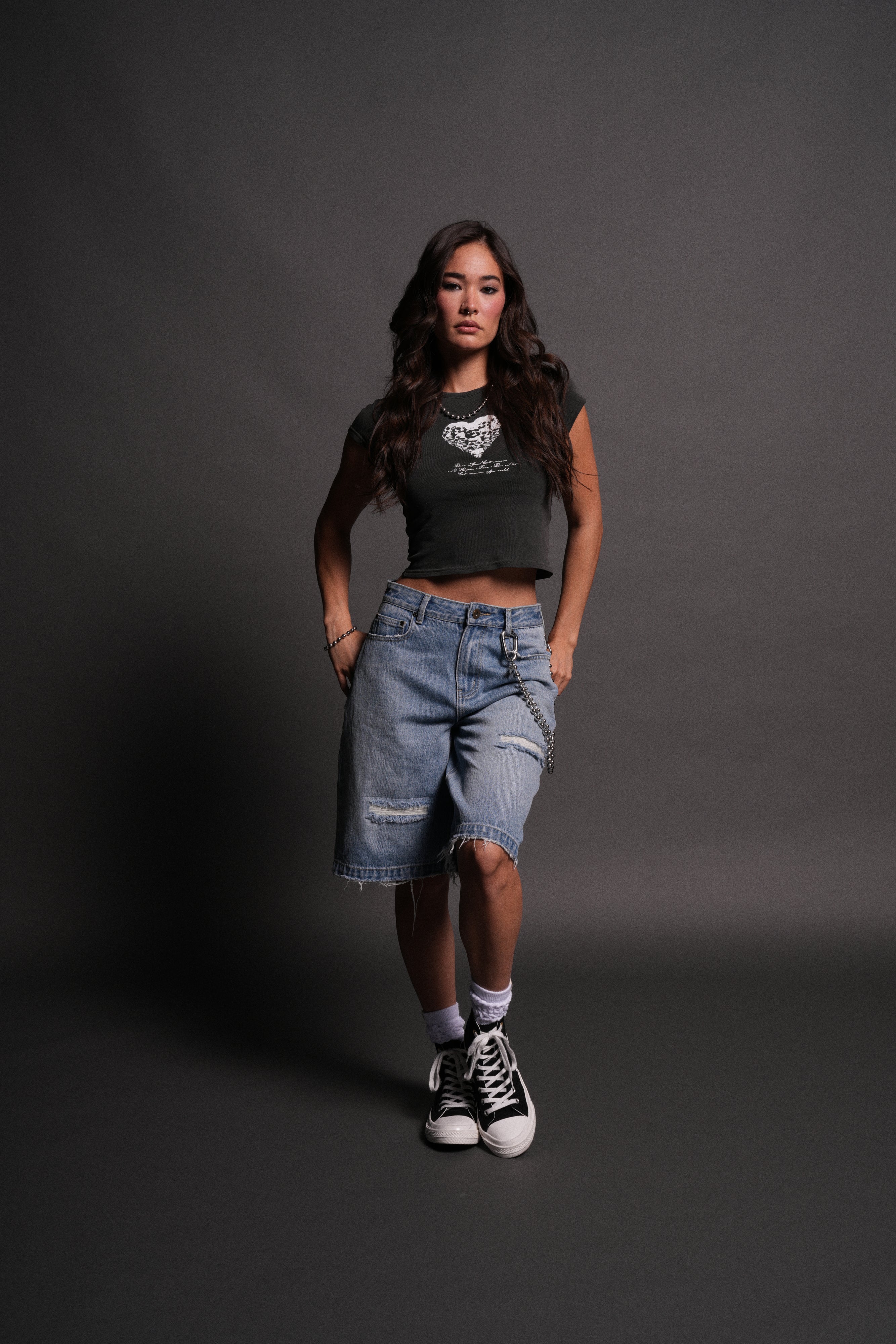 Memento Amore "Baby" Tee in Wolf Gray - Image 5