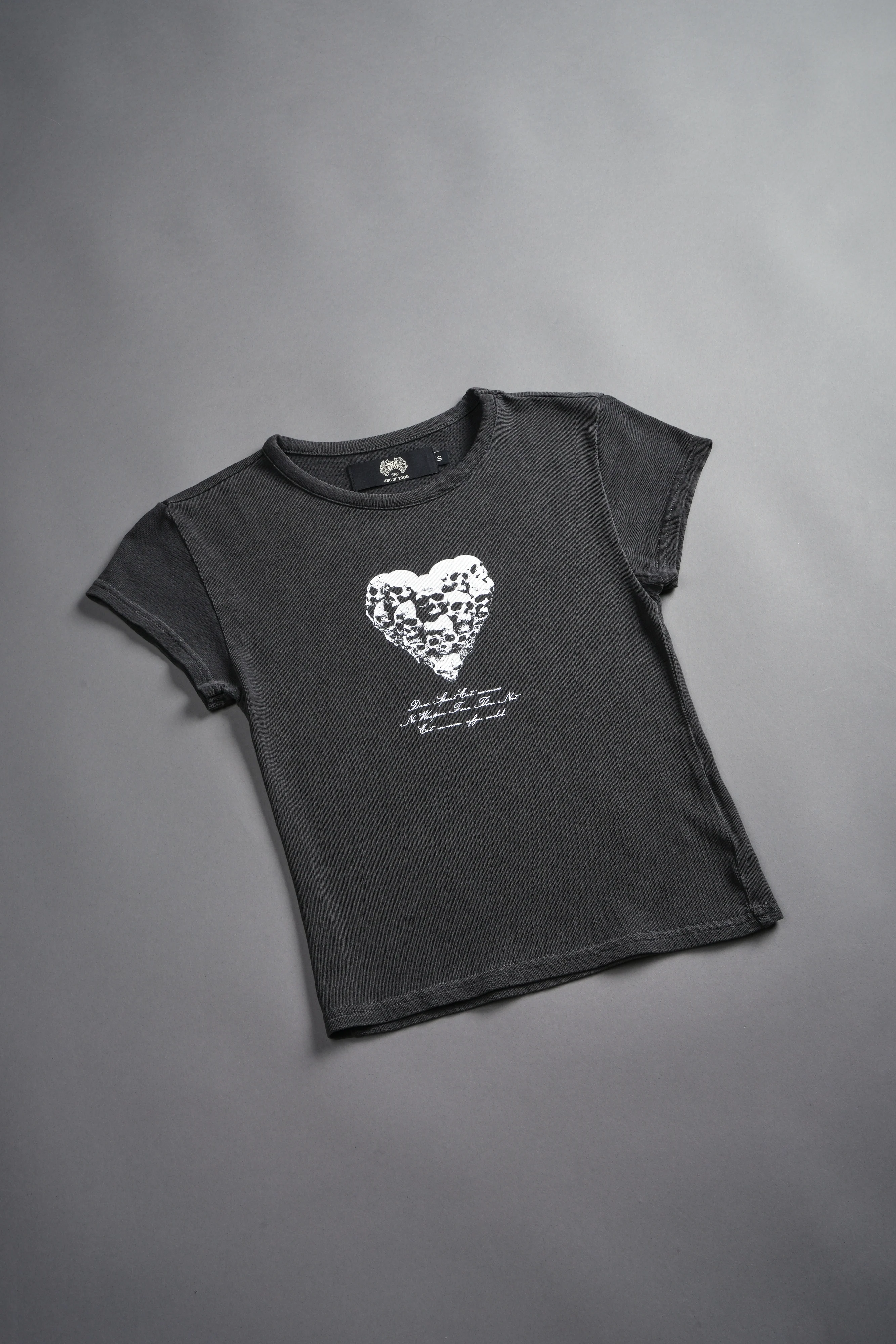Memento Amore "Baby" Tee in Wolf Gray - Image 7