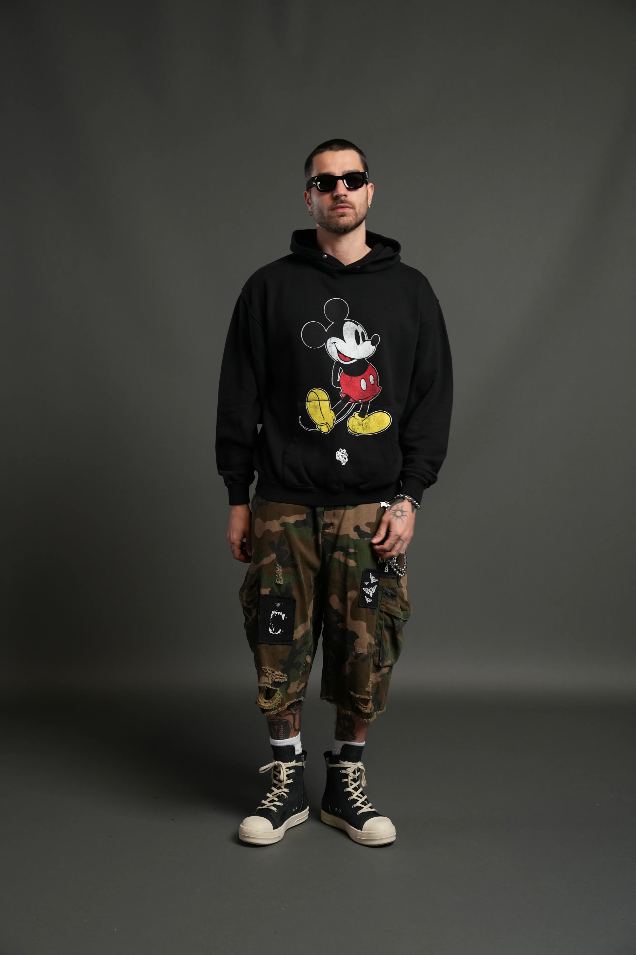 Mickey Mouse "Pierce" Hoodie in Black - Image 7