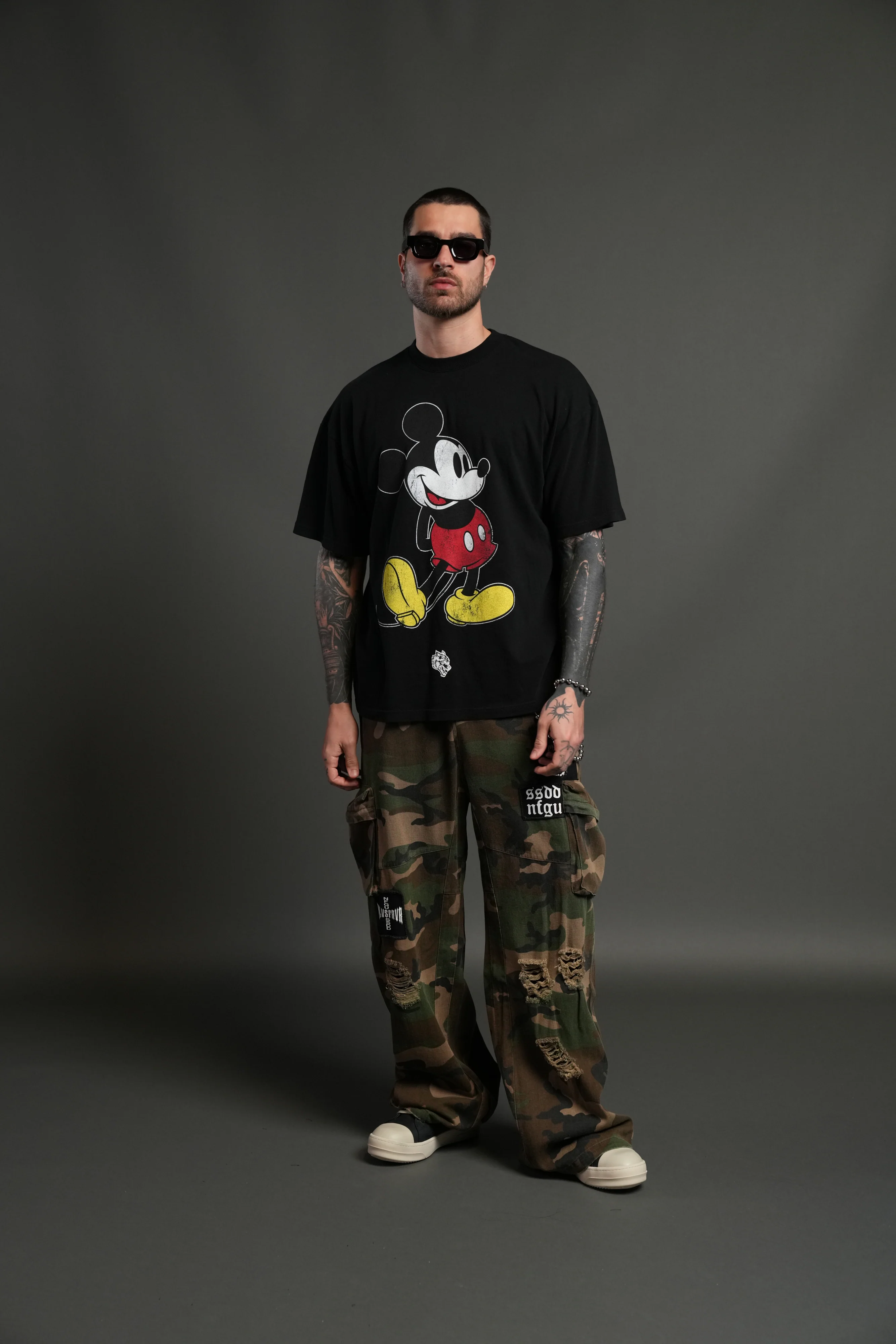 Mickey Mouse Premium Oversized Tee in Black - Image 7