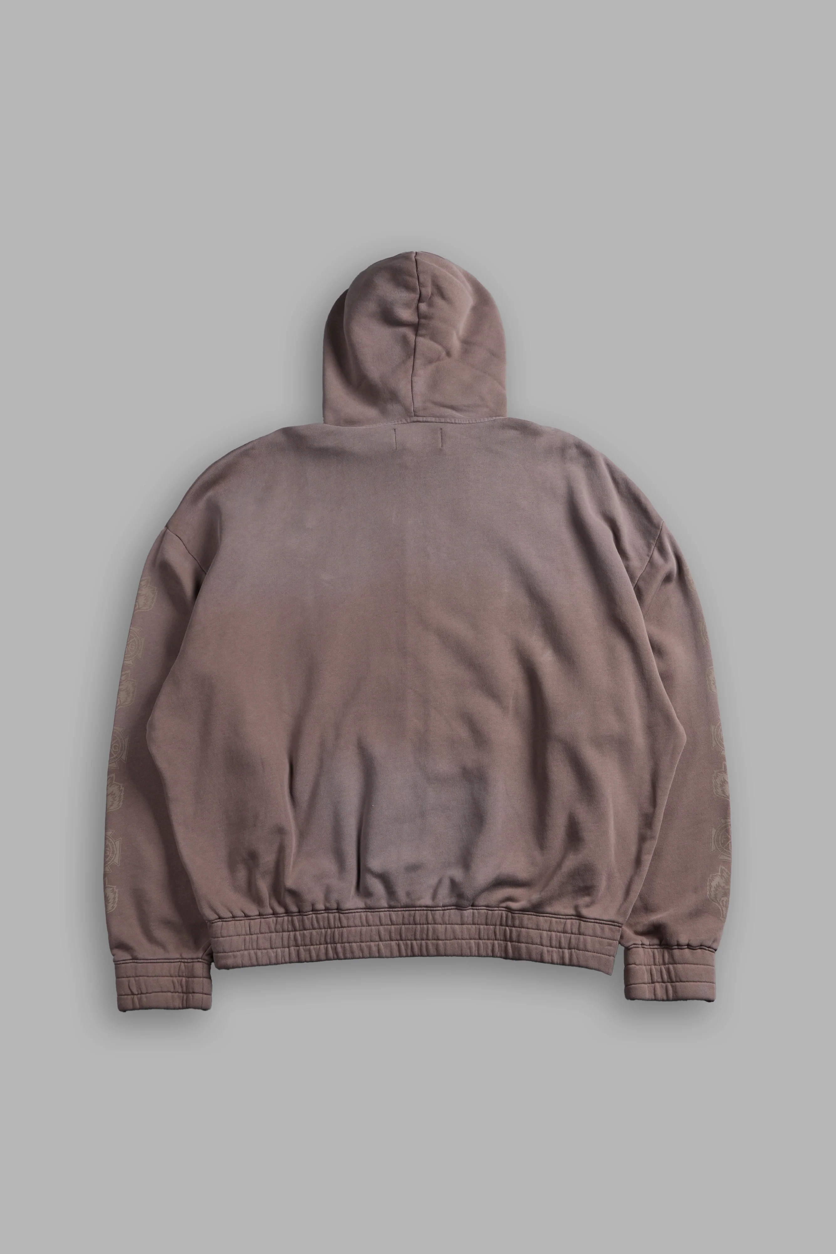 Midnight Horseman "Chambers" Zip Hoodie in Mojave Brown Drift Wash - Image 3