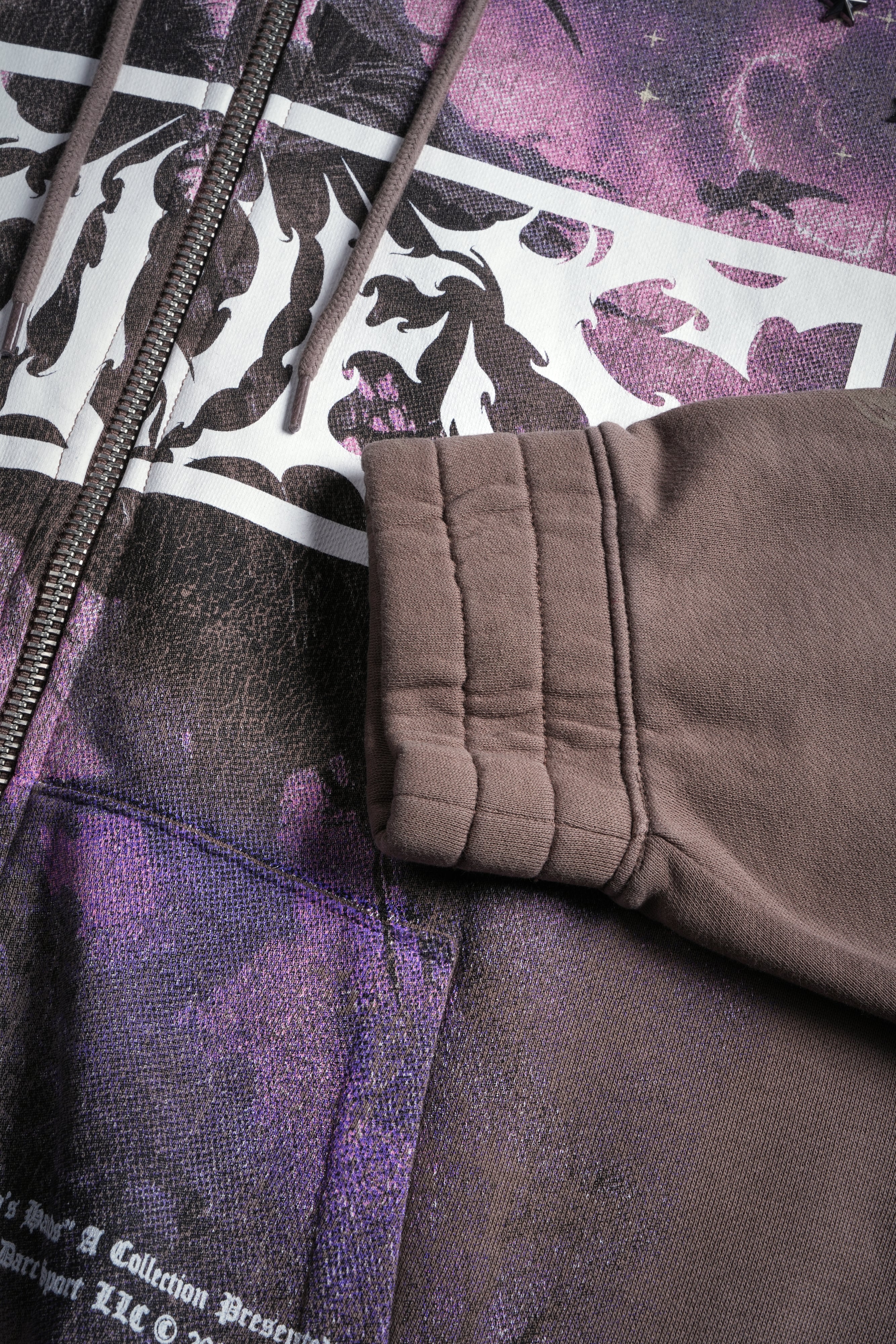 Midnight Horseman "Chambers" Zip Hoodie in Mojave Brown Drift Wash - Image 7