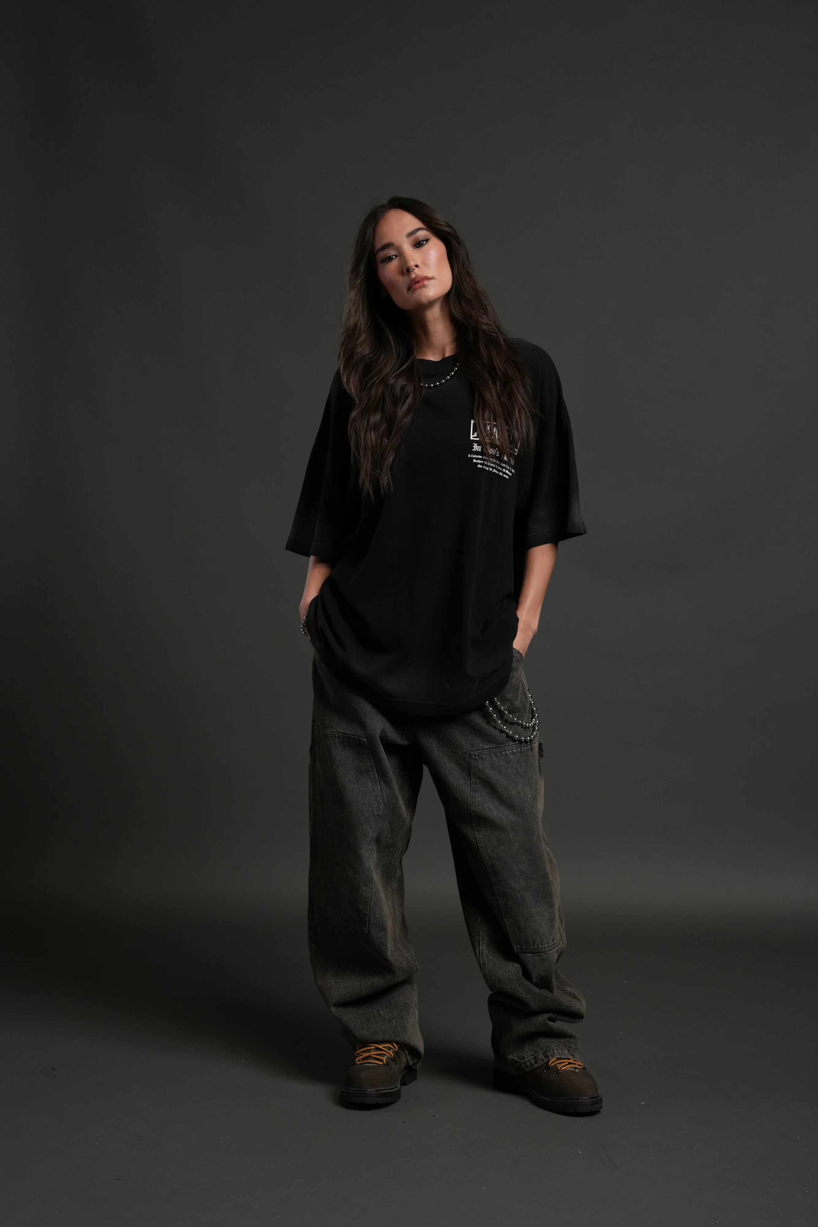Midnight Horseman "Premium" Oversized Tee in Black Drift Wash - Image 11