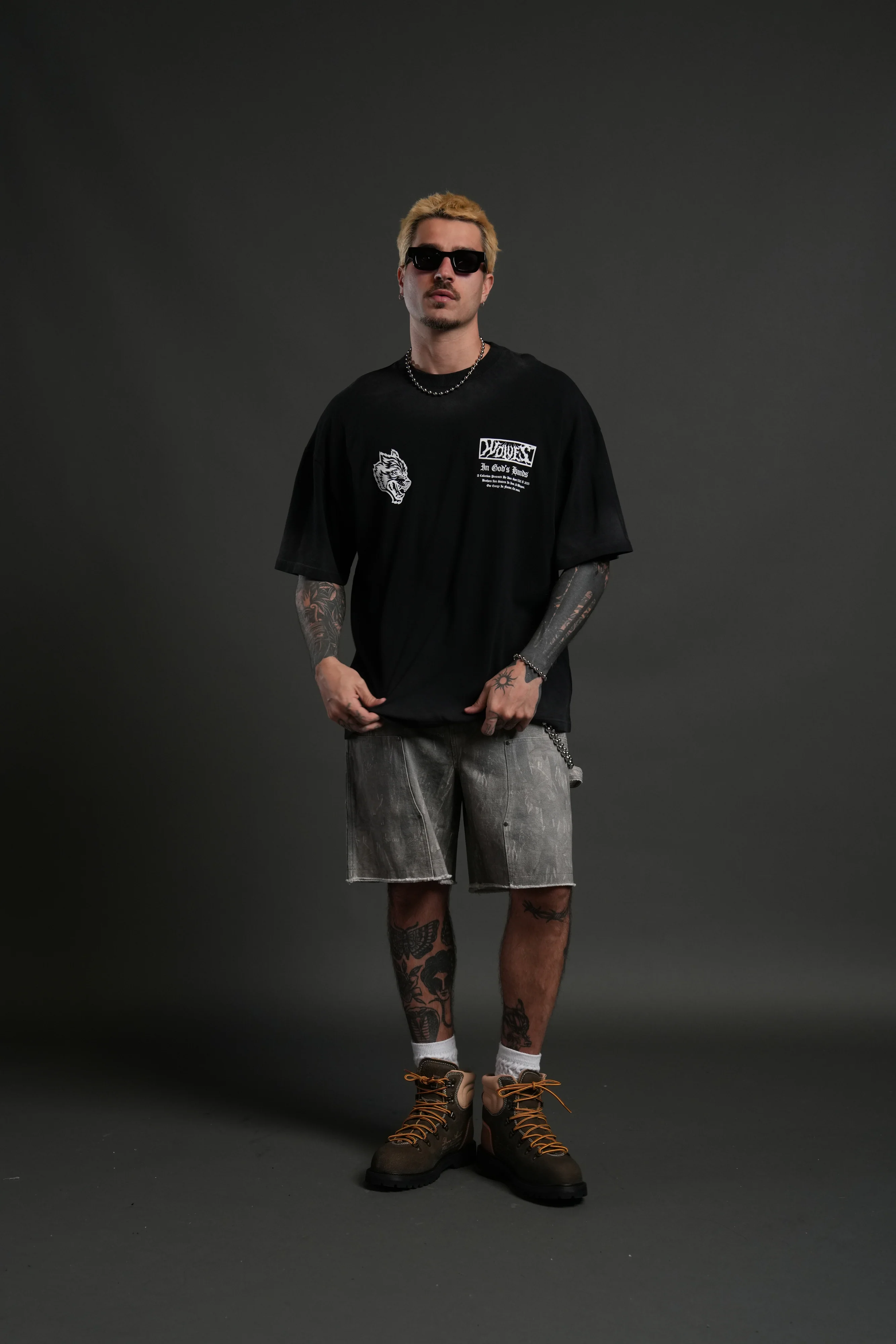 Midnight Horseman "Premium" Oversized Tee in Black Drift Wash - Image 5