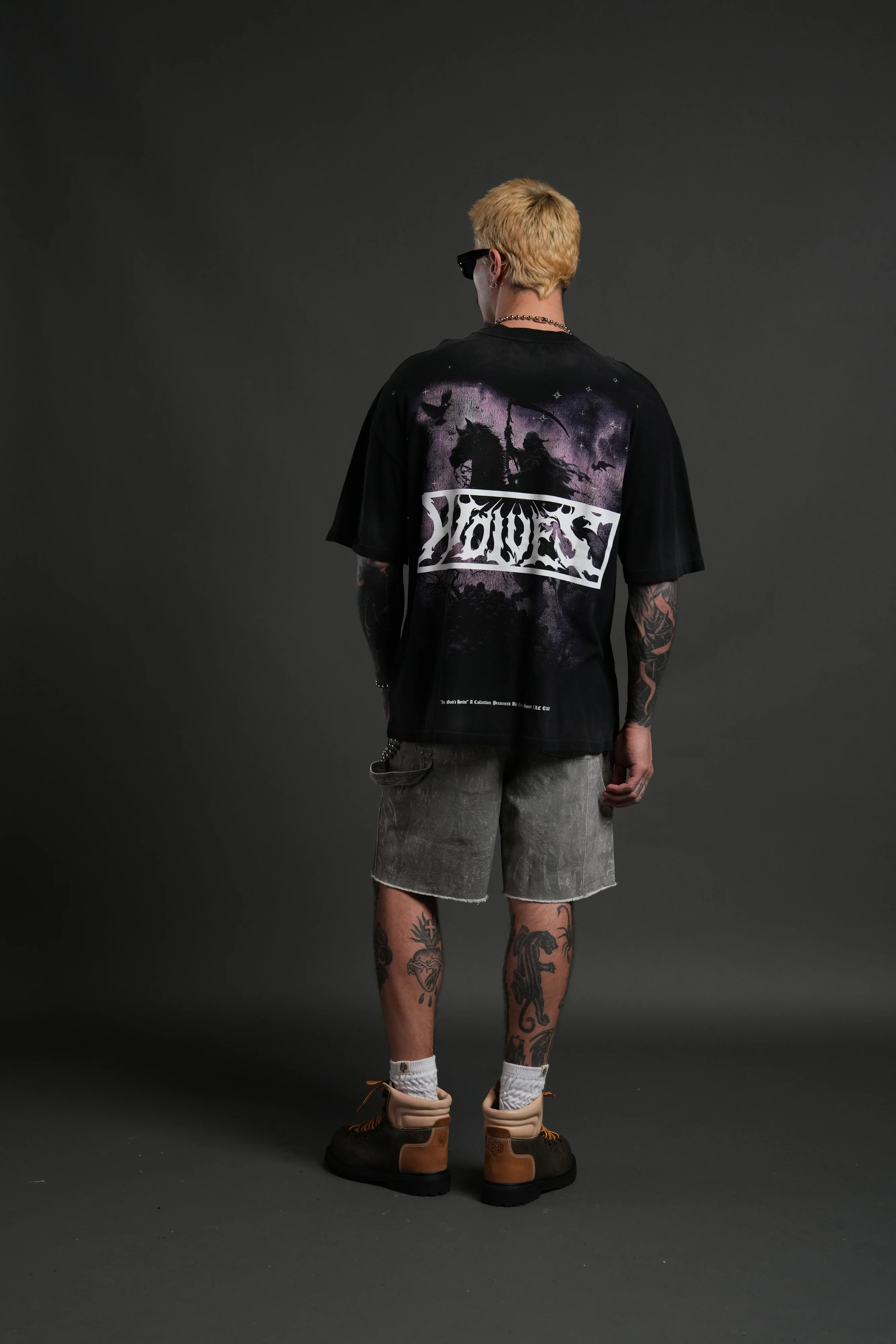 Midnight Horseman "Premium" Oversized Tee in Black Drift Wash - Image 6