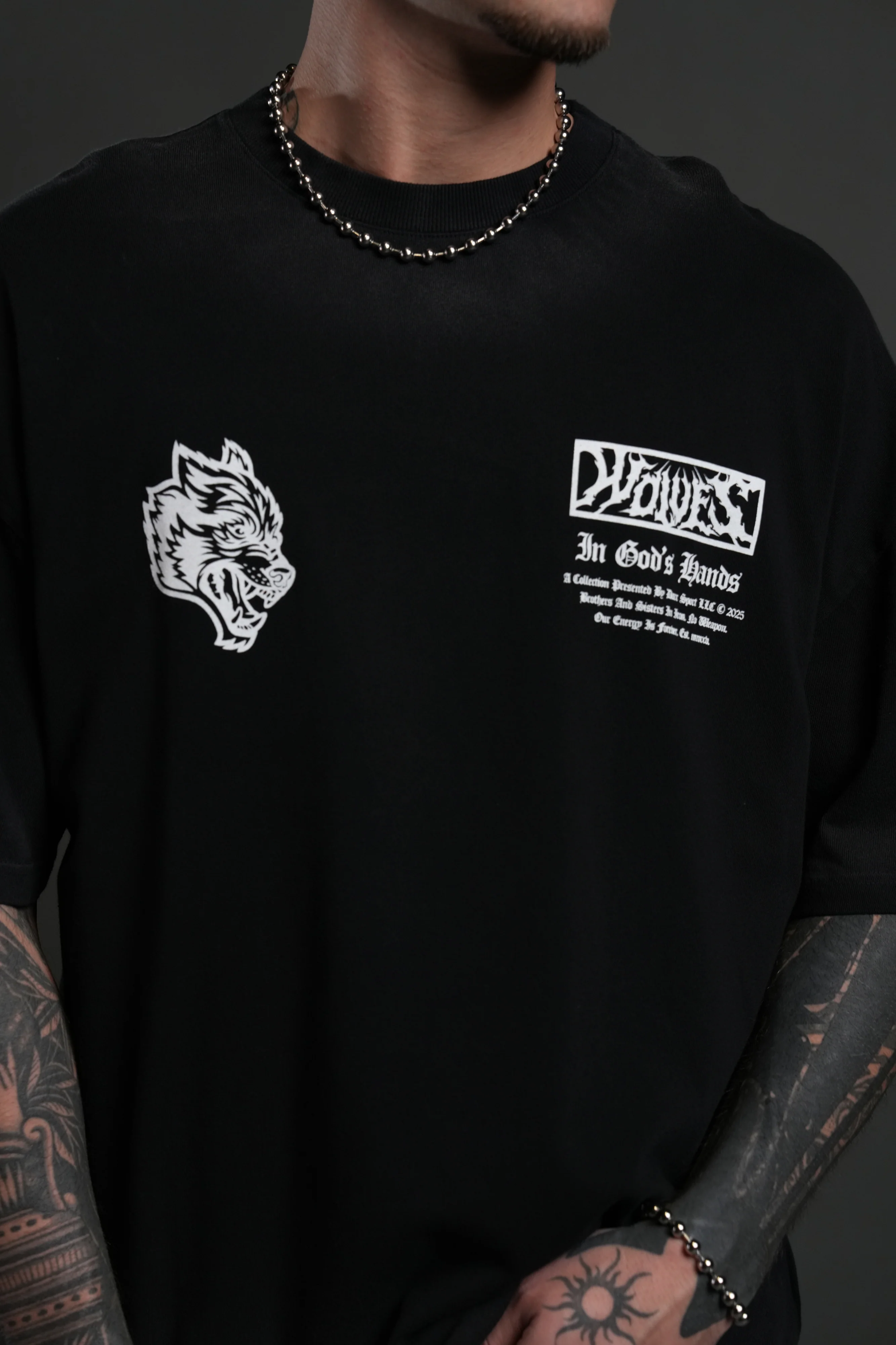 Midnight Horseman "Premium" Oversized Tee in Black Drift Wash - Image 7