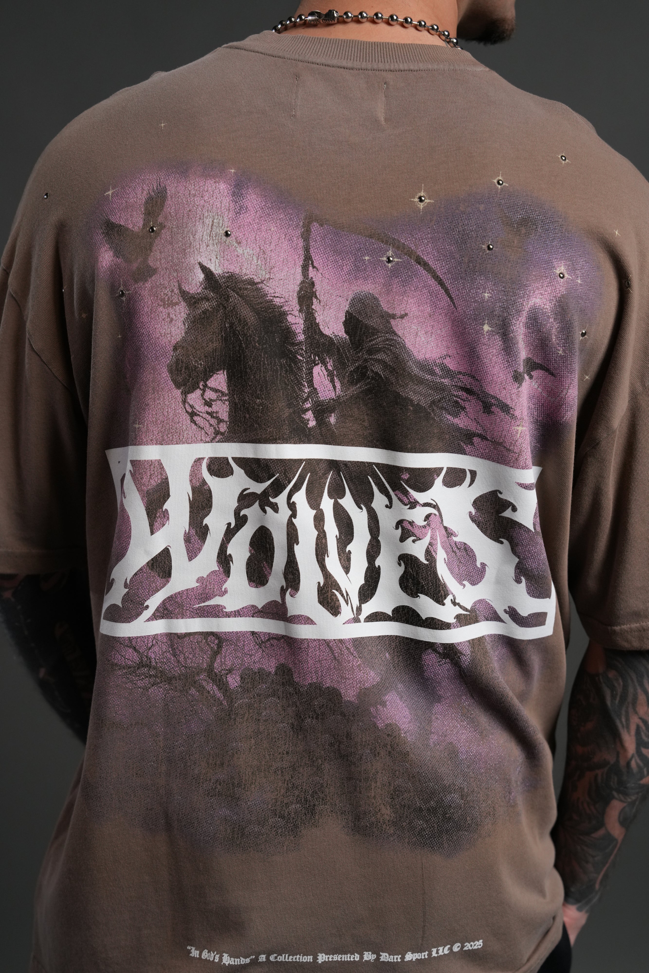 Midnight Horseman "Premium" Oversized Tee in Mojave Brown Drift Wash - Image 5