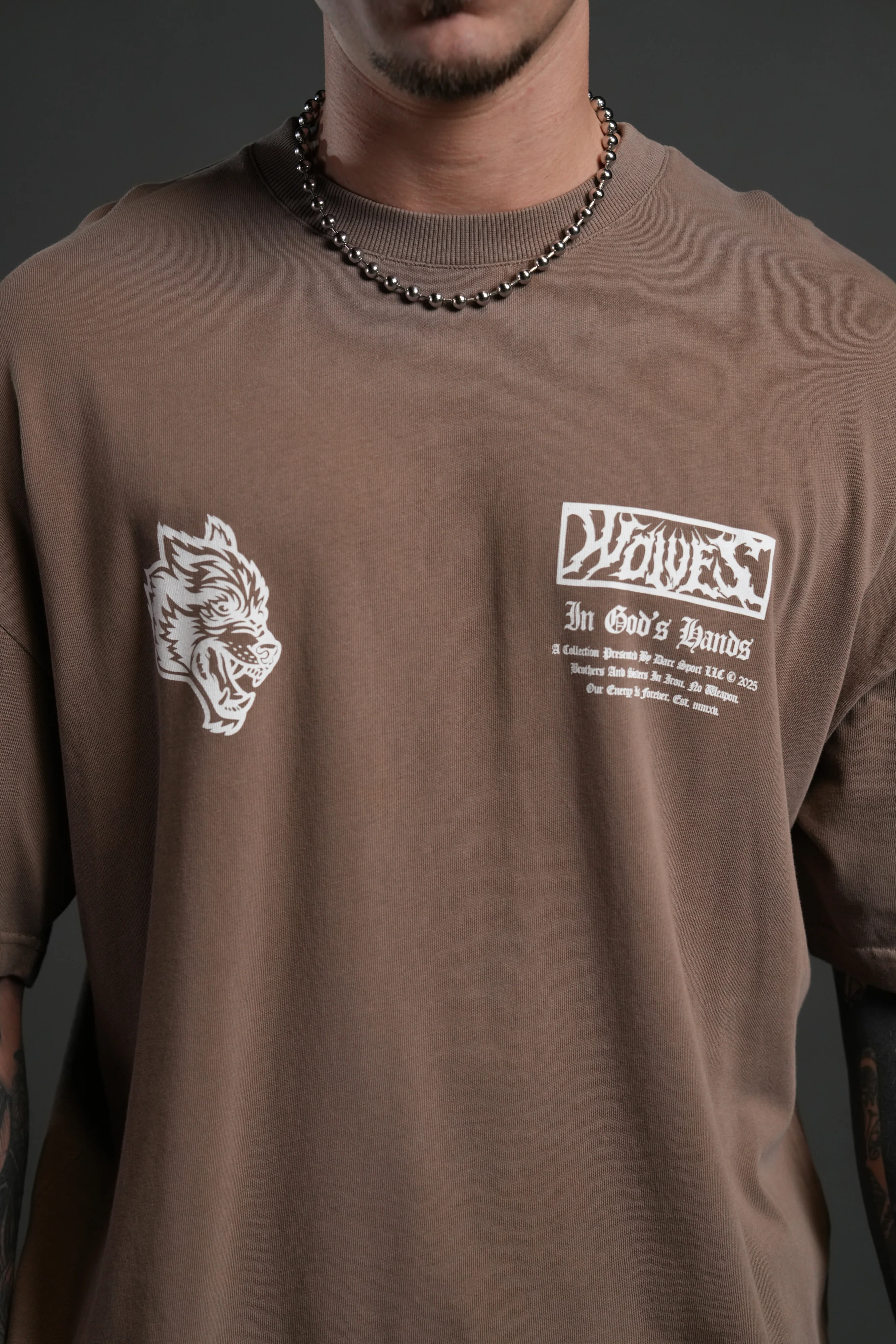 Midnight Horseman "Premium" Oversized Tee in Mojave Brown Drift Wash - Image 6