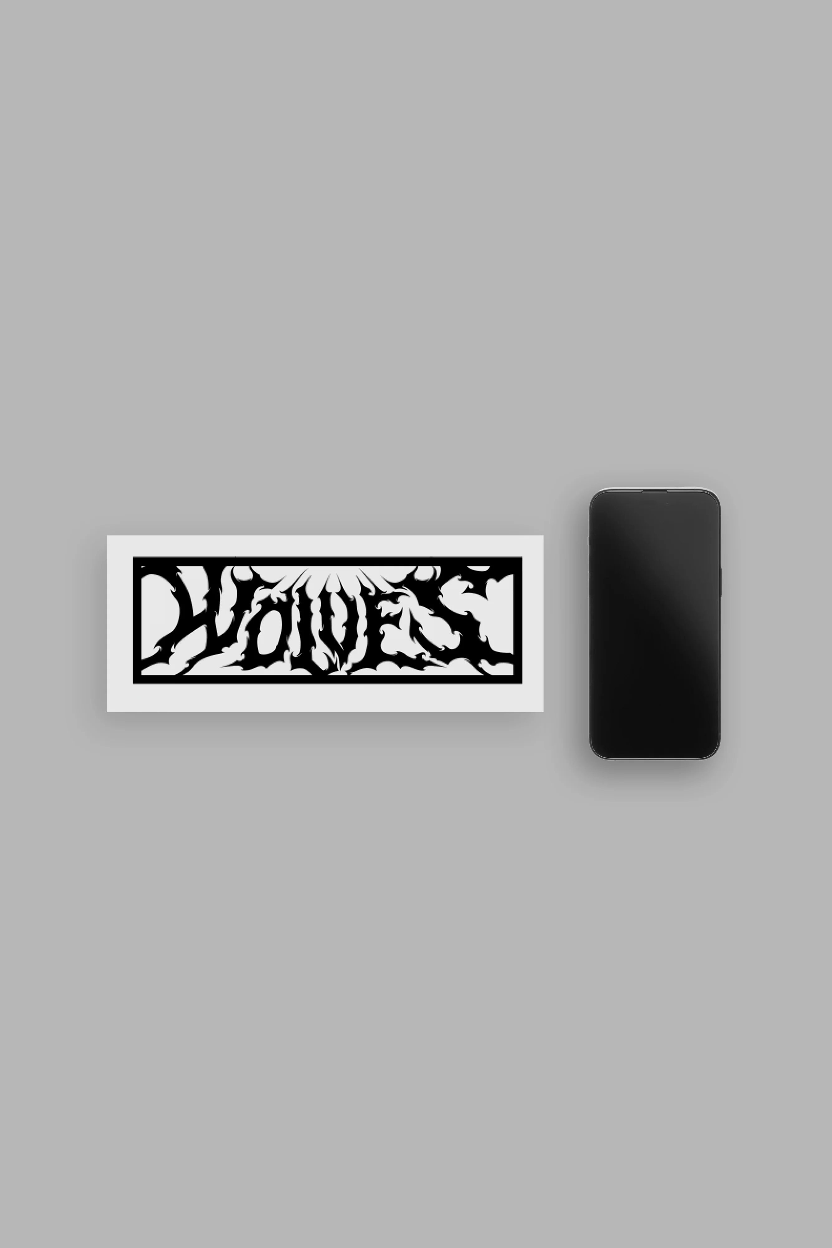 Midnight Wolves Large Sticker in Black - Image 2