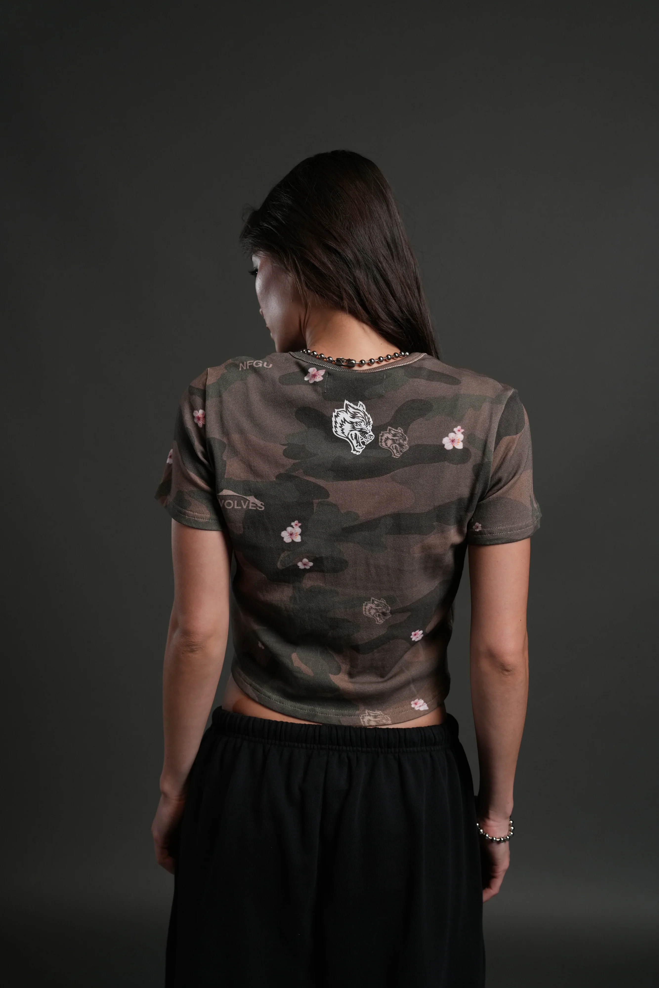 Midnight Wolves "Timeless" Tee in Vintage Blossom Woodland Camo - Image 2