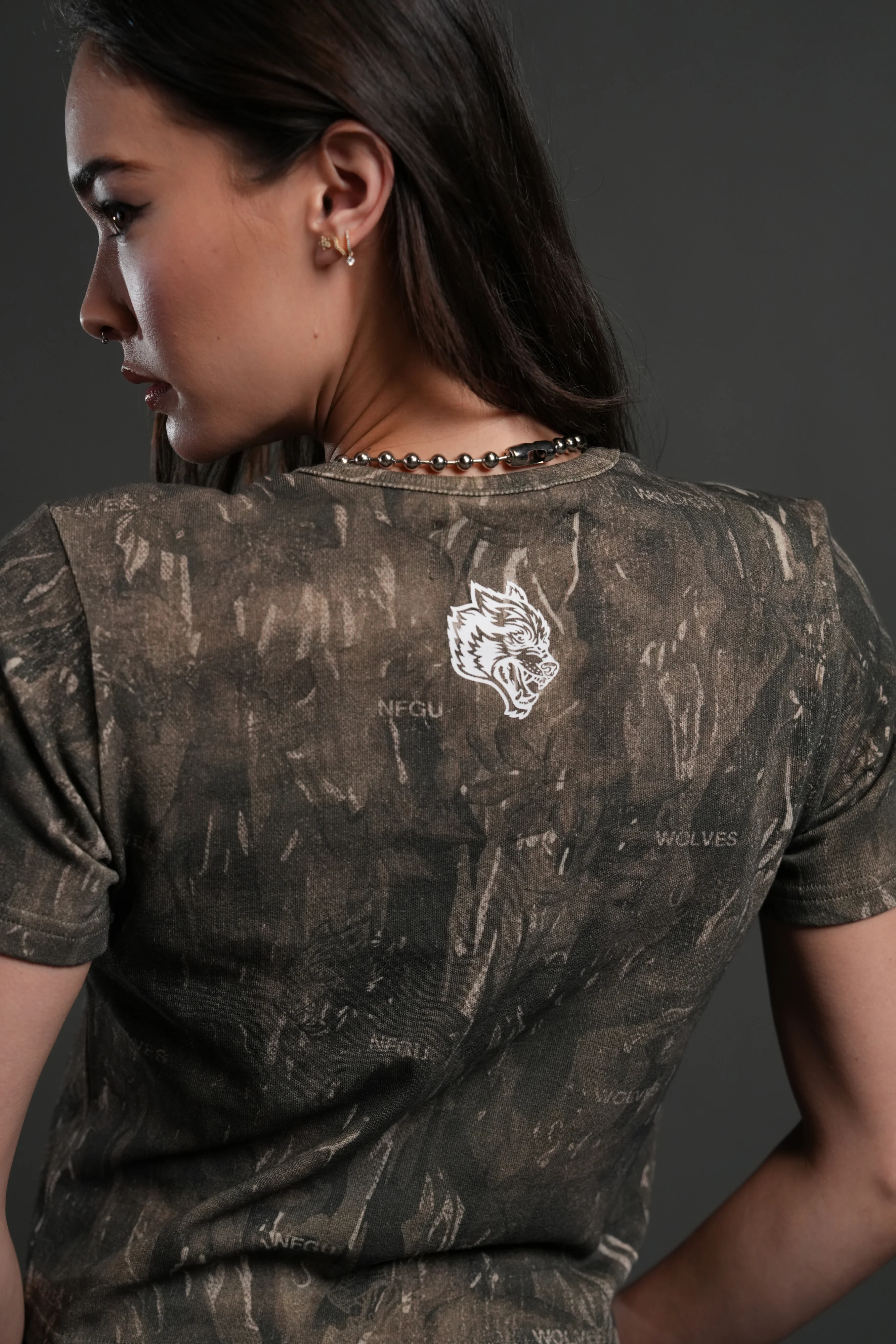 Midnight Wolves "Timeless" Tee in Vintage Norse Camo - Image 4