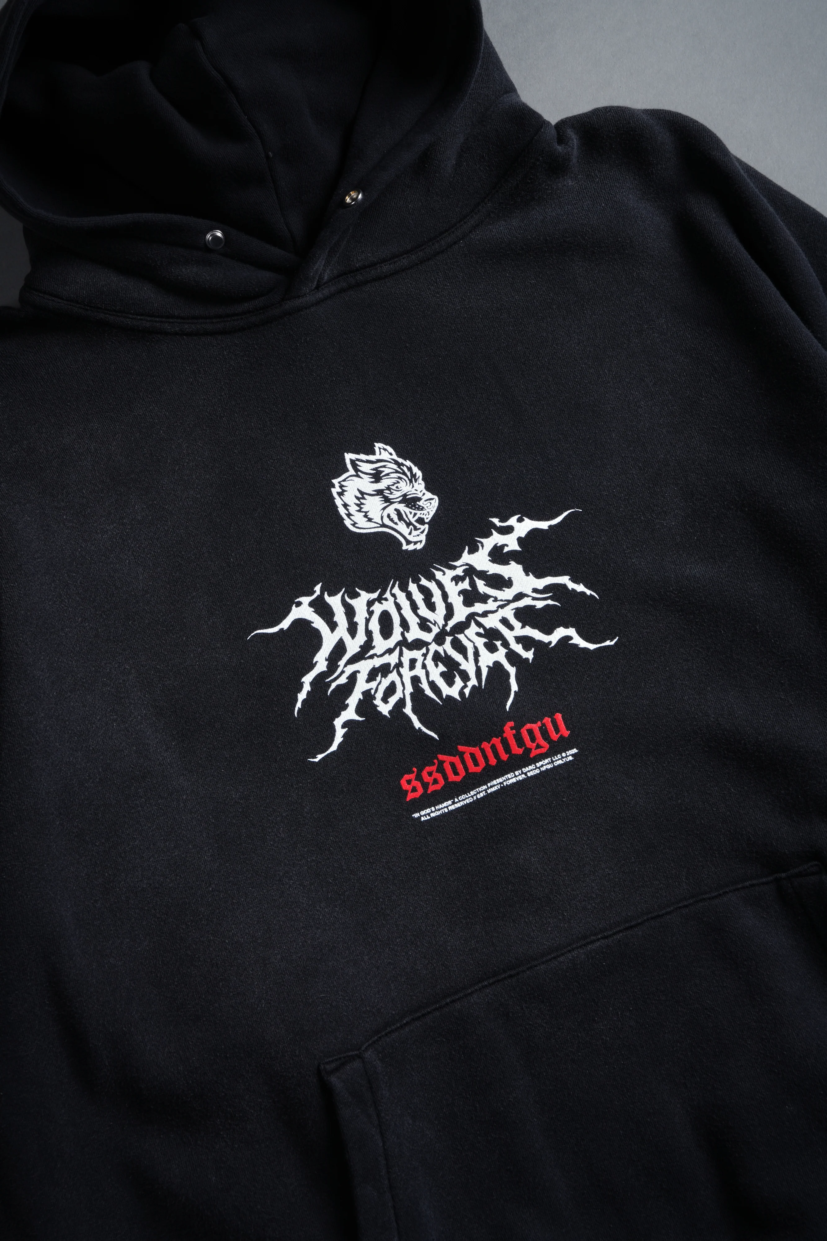 Mori Rose "Pierce" Hoodie in Black Drift Wash - Image 16