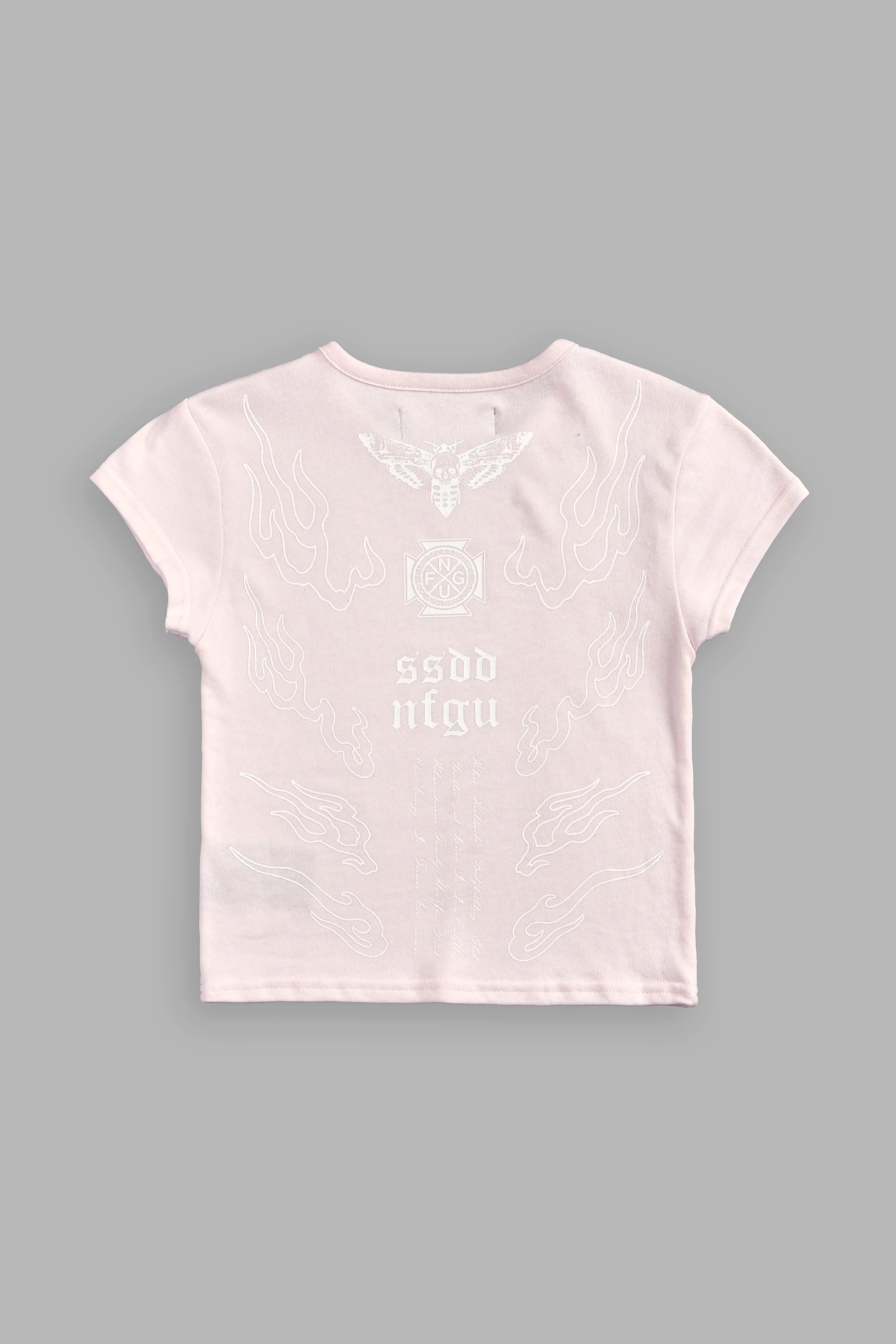 Moth Flames V2 "Baby" Tee in Blush Pink - Image 7