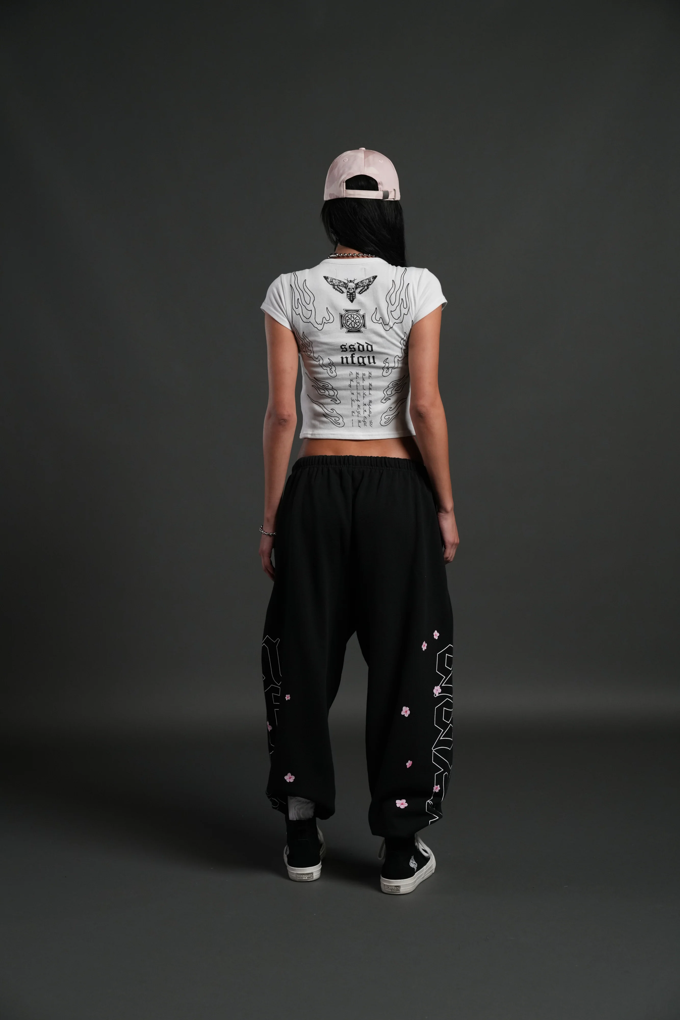 Moth Flames V2 "Baby" Tee in White - Image 4