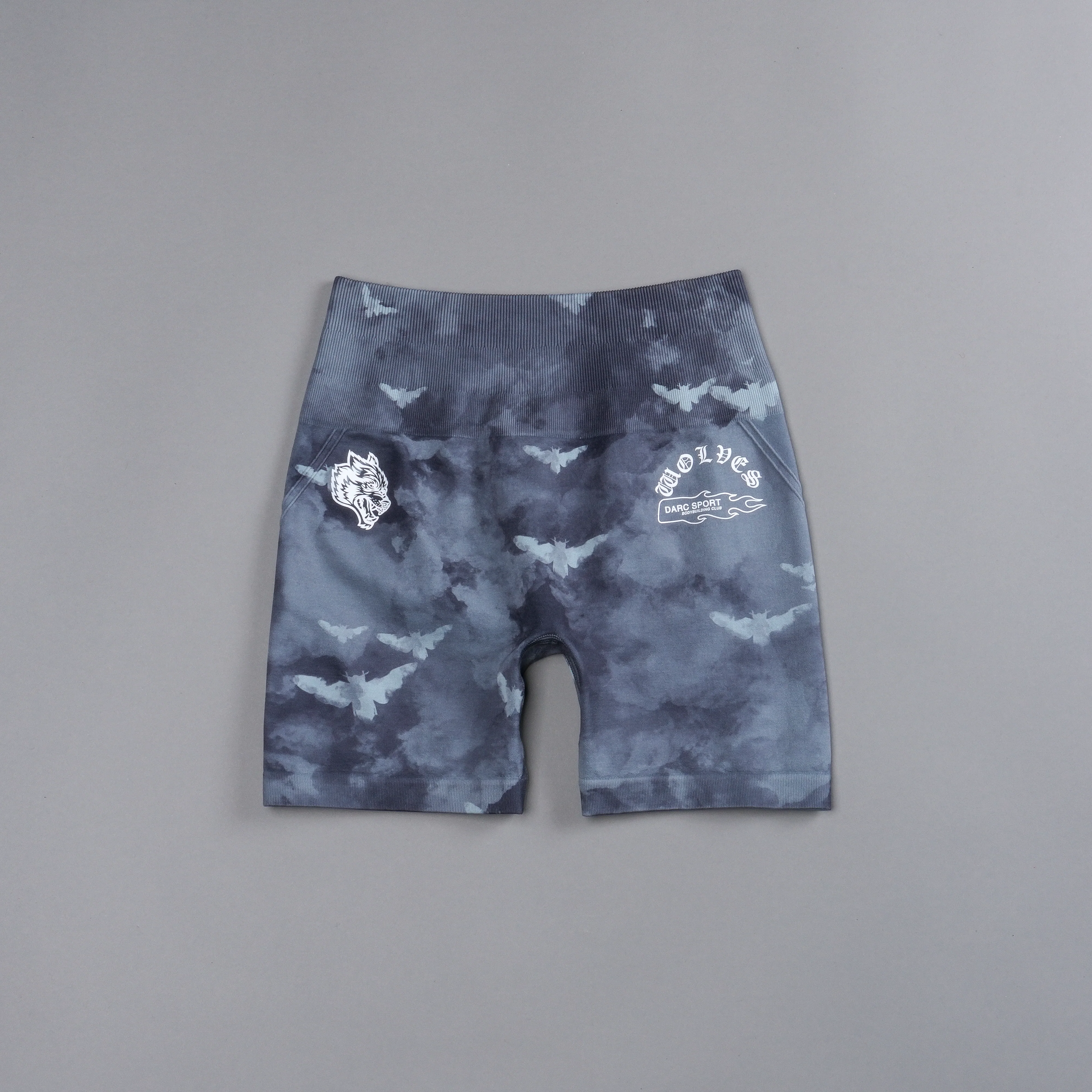 Never Forgotten Everson Seamless "Huxley" Shorts in Blue Lagoon Death Moth Ghost Clouds - Image 3