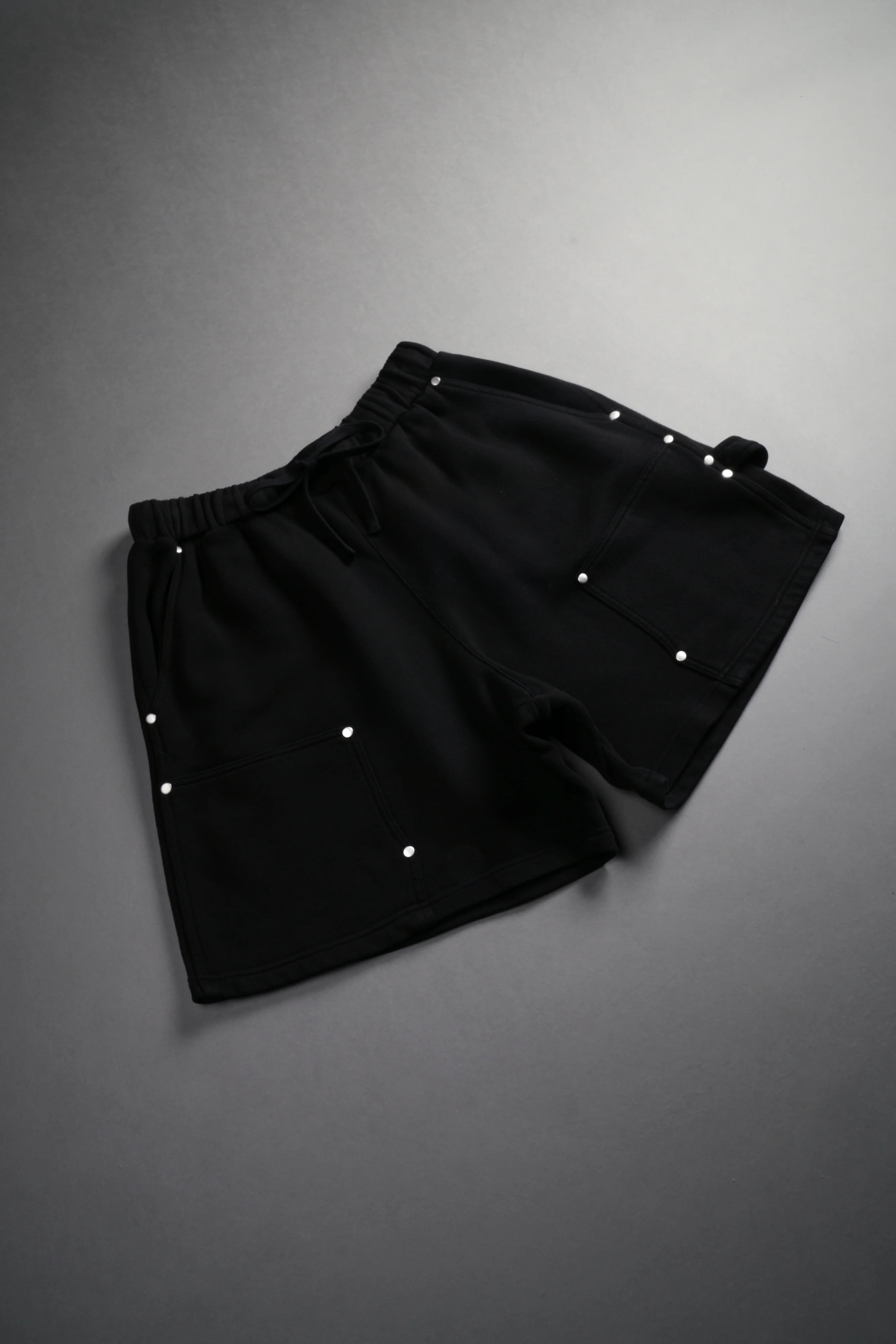 NFGU Forever Rivet Fleece Shorts in Black - Image 4