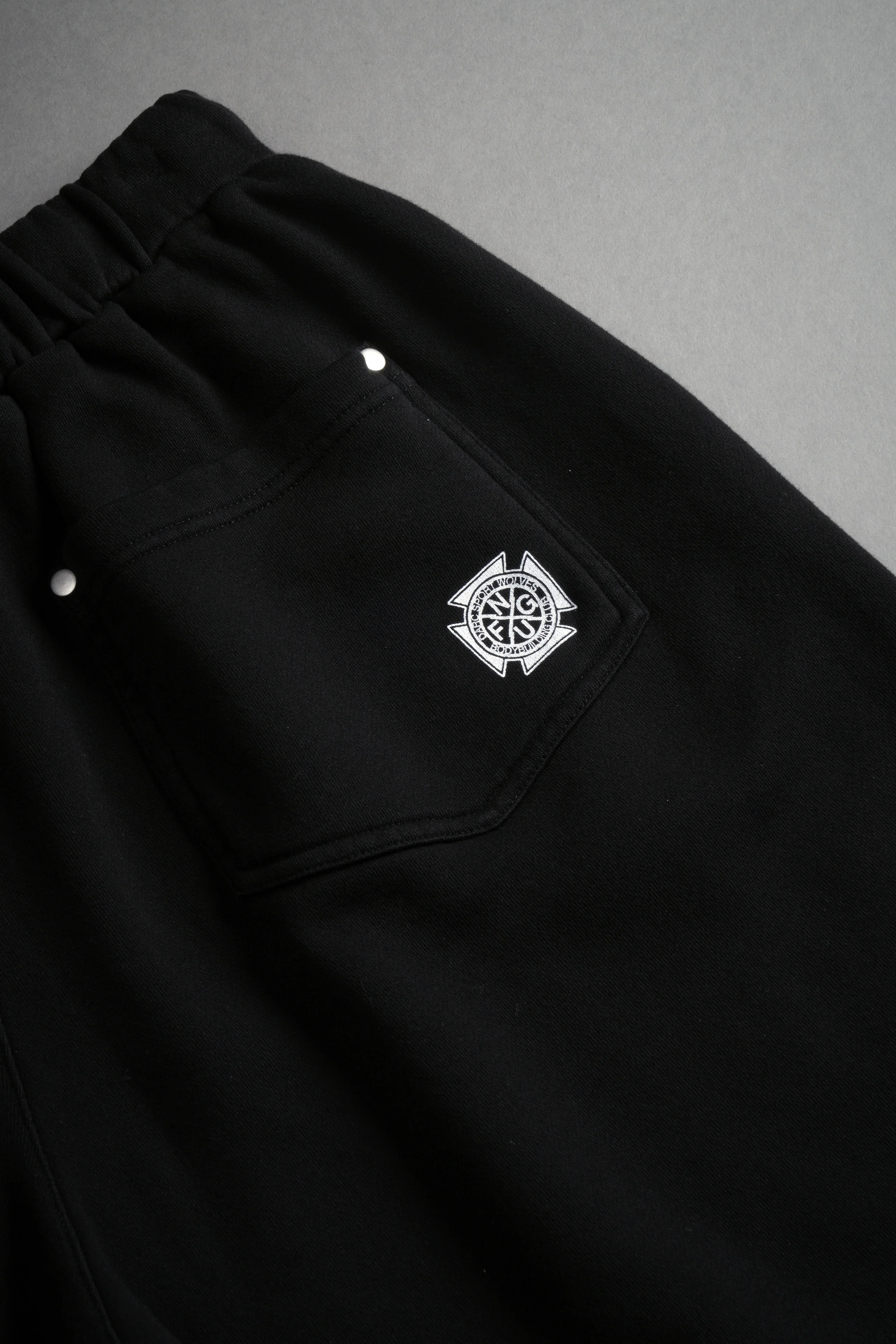 NFGU Forever Rivet Fleece Shorts in Black - Image 6